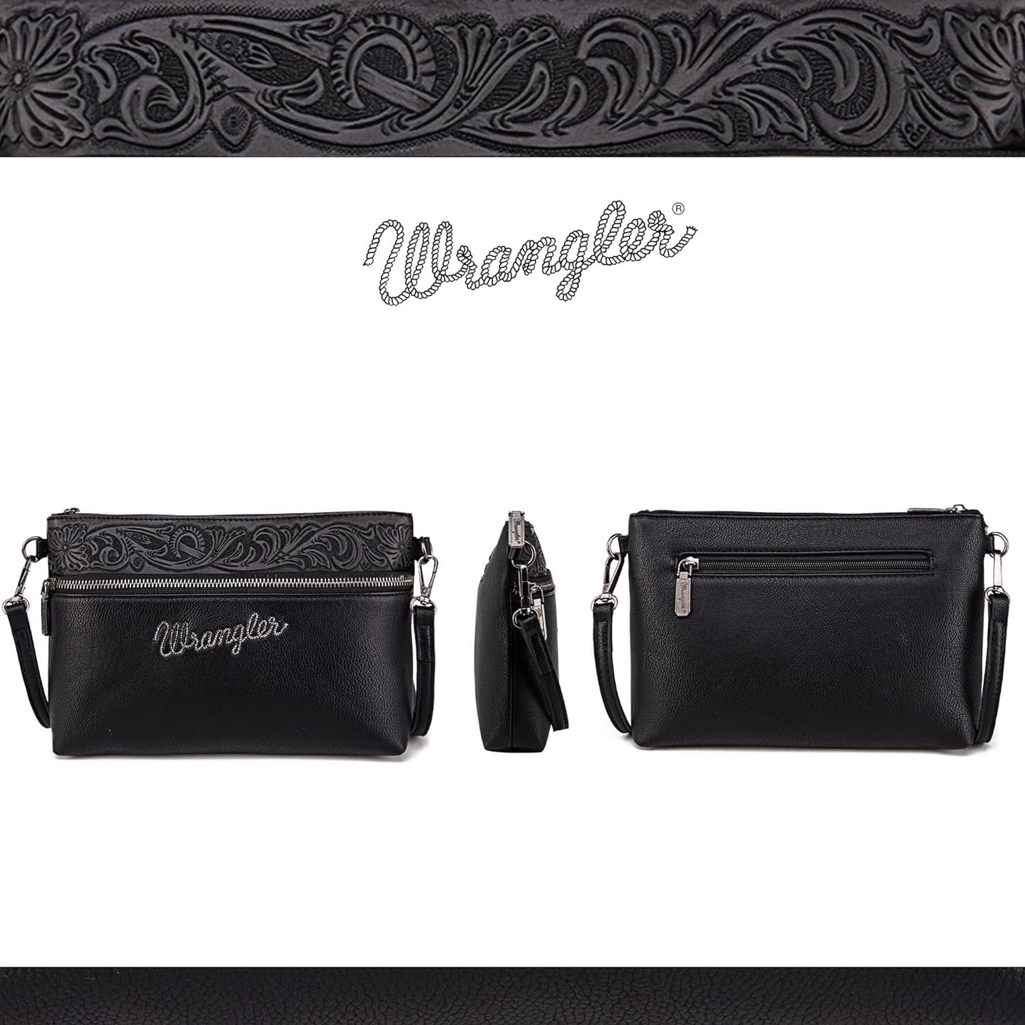 Wrangler Western Crossbody Bags for Women Clutch Wristlet Purse