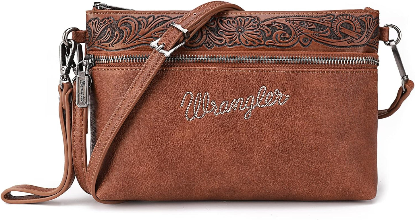 Wrangler Western Crossbody Bags for Women Clutch Wristlet Purse
