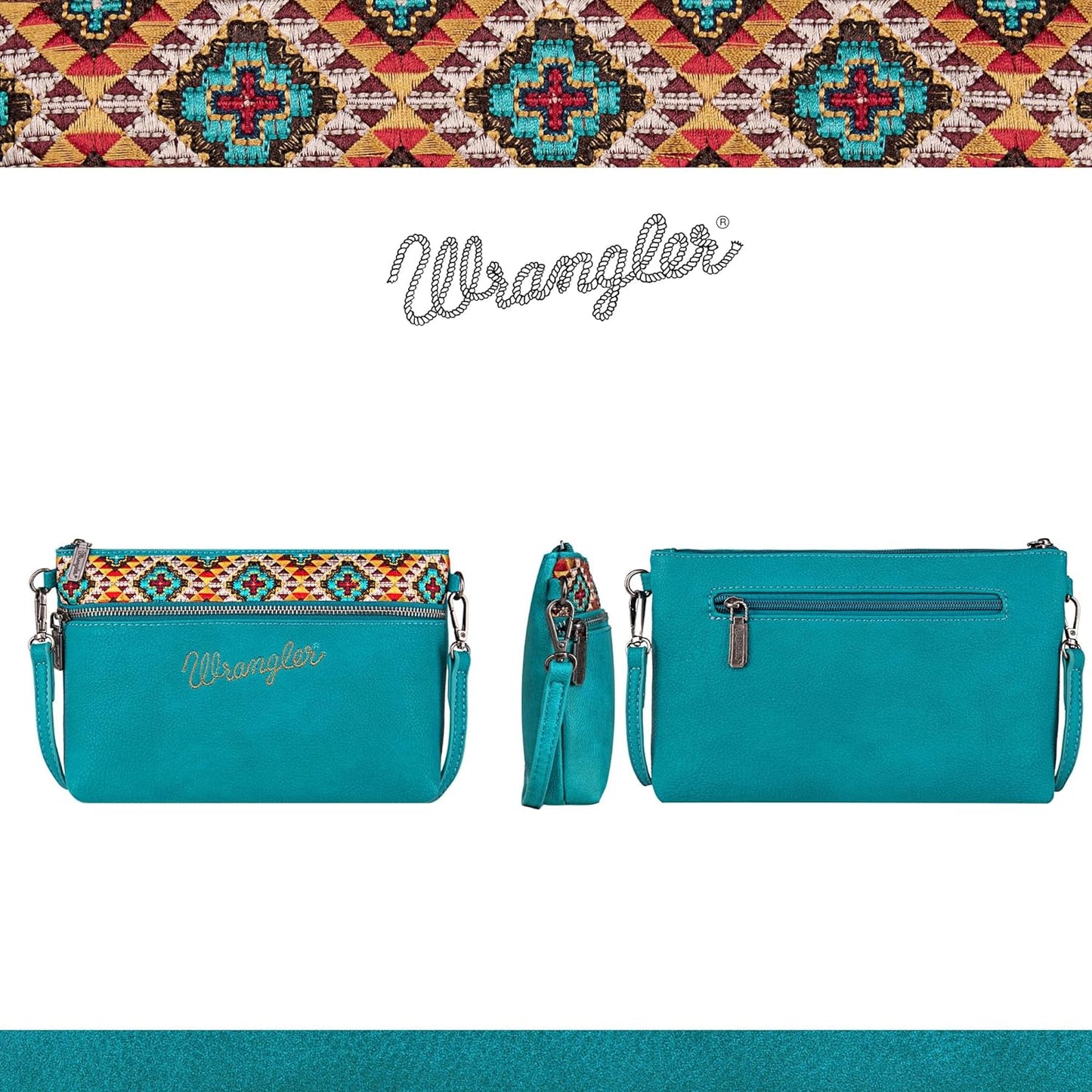 Wrangler Western Crossbody Bags for Women Clutch Wristlet Purse