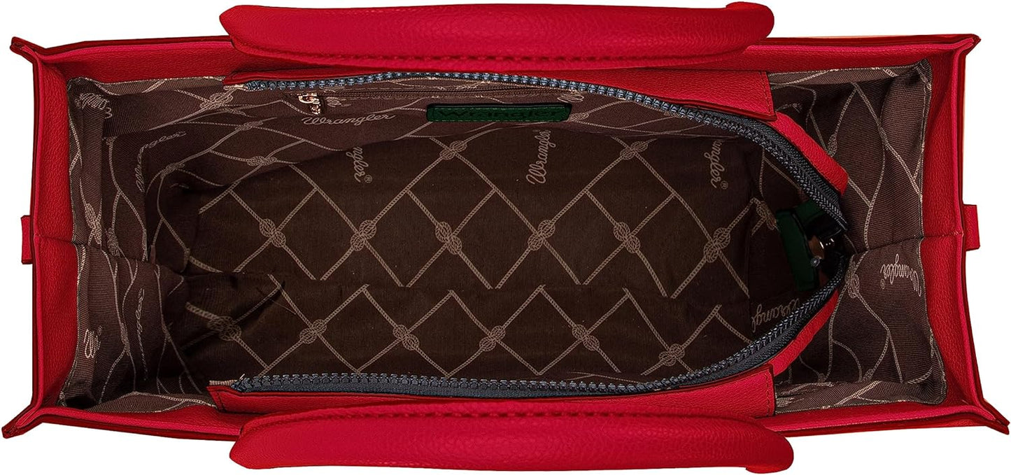 Wrangler Tote Bag for Women Shoulder Purse Handbag with Zipper Crossbody Bag