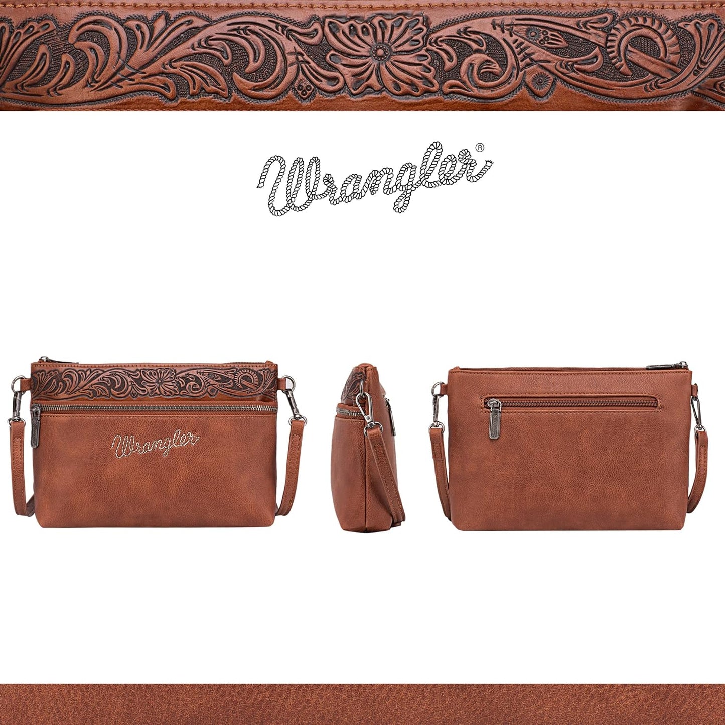 Wrangler Western Crossbody Bags for Women Clutch Wristlet Purse