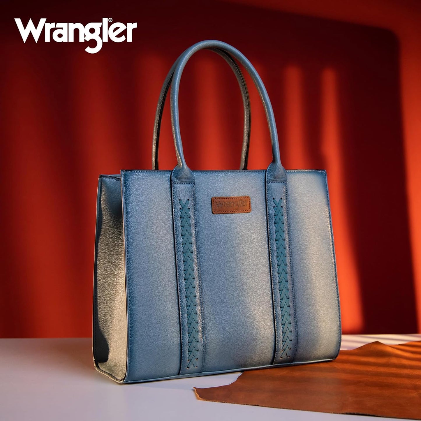 Wrangler Tote Bag for Women Shoulder Purse Handbag with Zipper Crossbody Bag