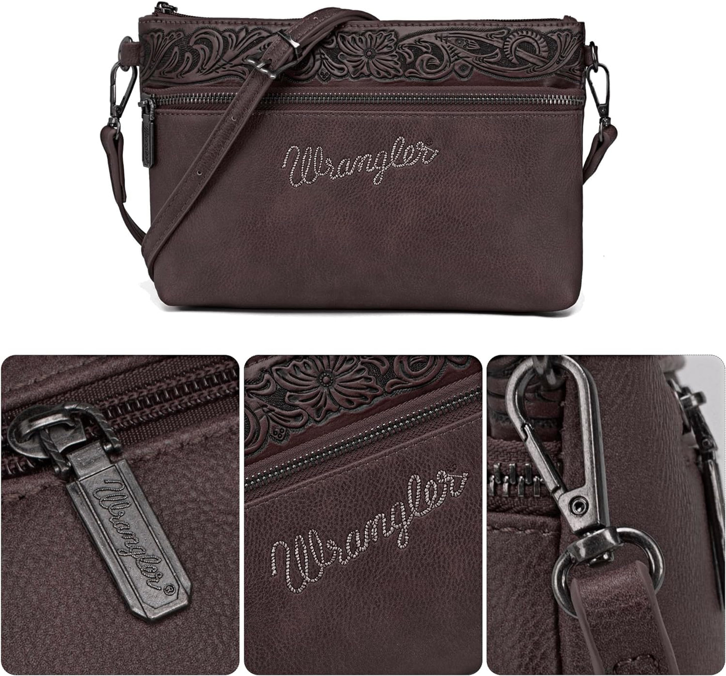 Wrangler Western Crossbody Bags for Women Clutch Wristlet Purse