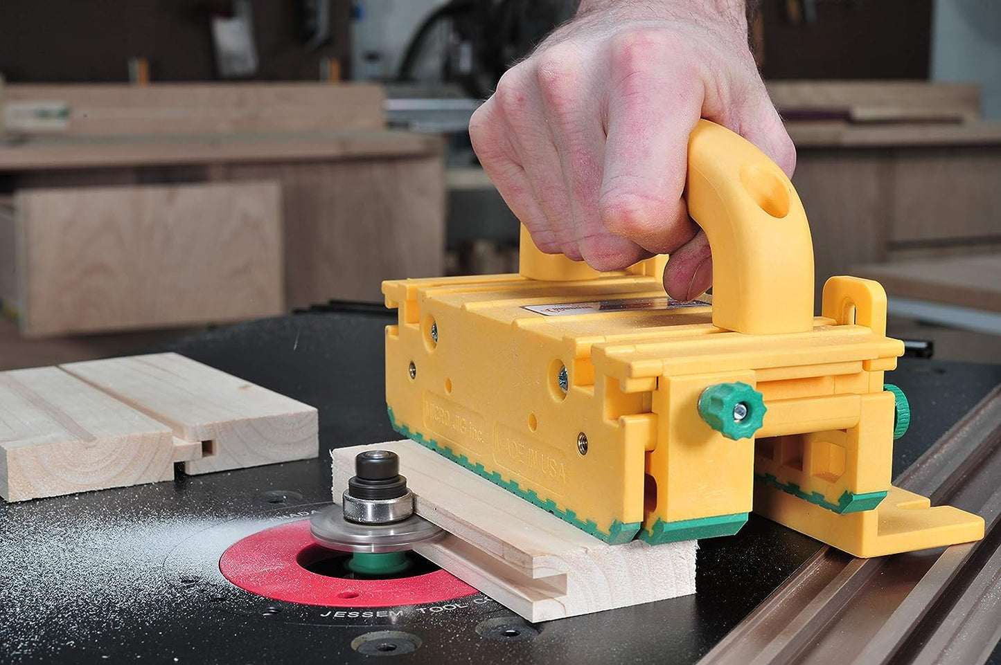 MICROJIG GRR-RIPPER GR-100 3D Table Saw Pushblock, Yellow