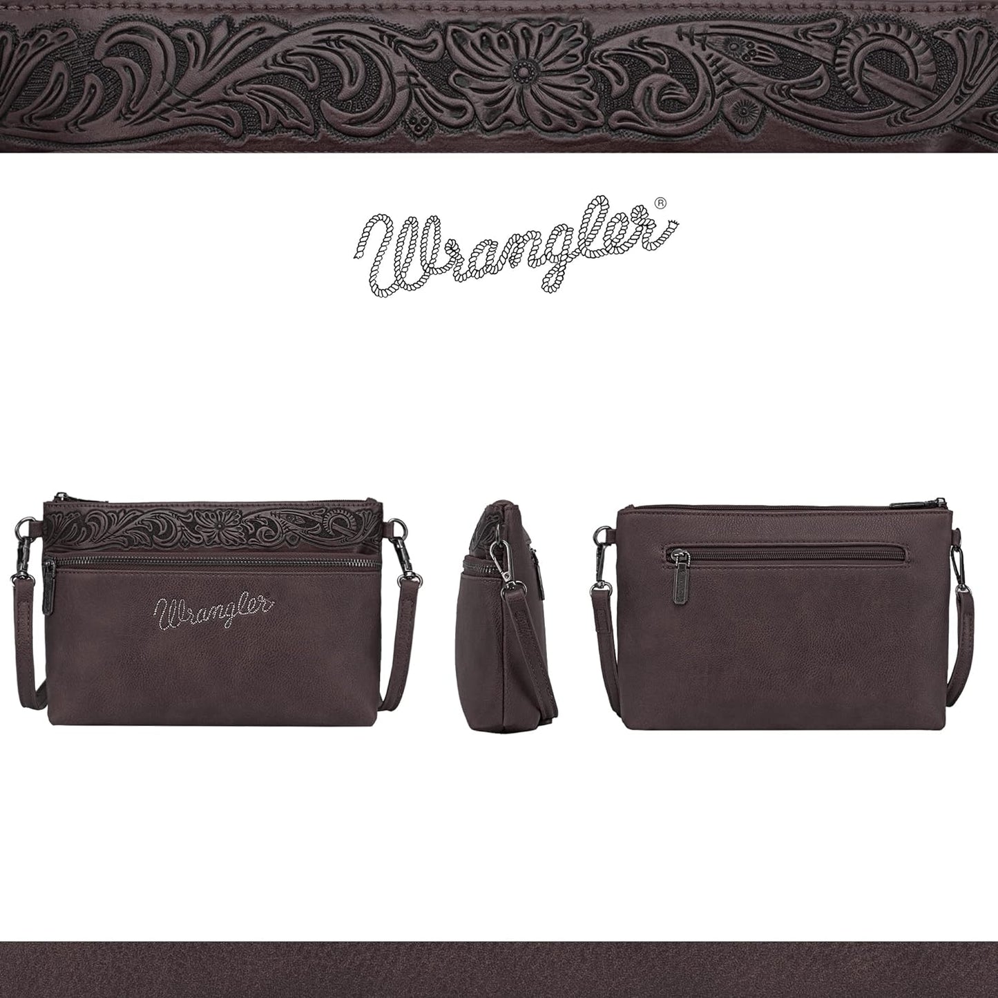 Wrangler Western Crossbody Bags for Women Clutch Wristlet Purse