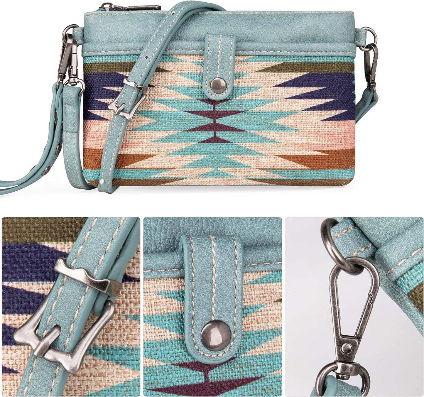 Wrangler Western Crossbody Bags for Women Clutch Wristlet Purse
