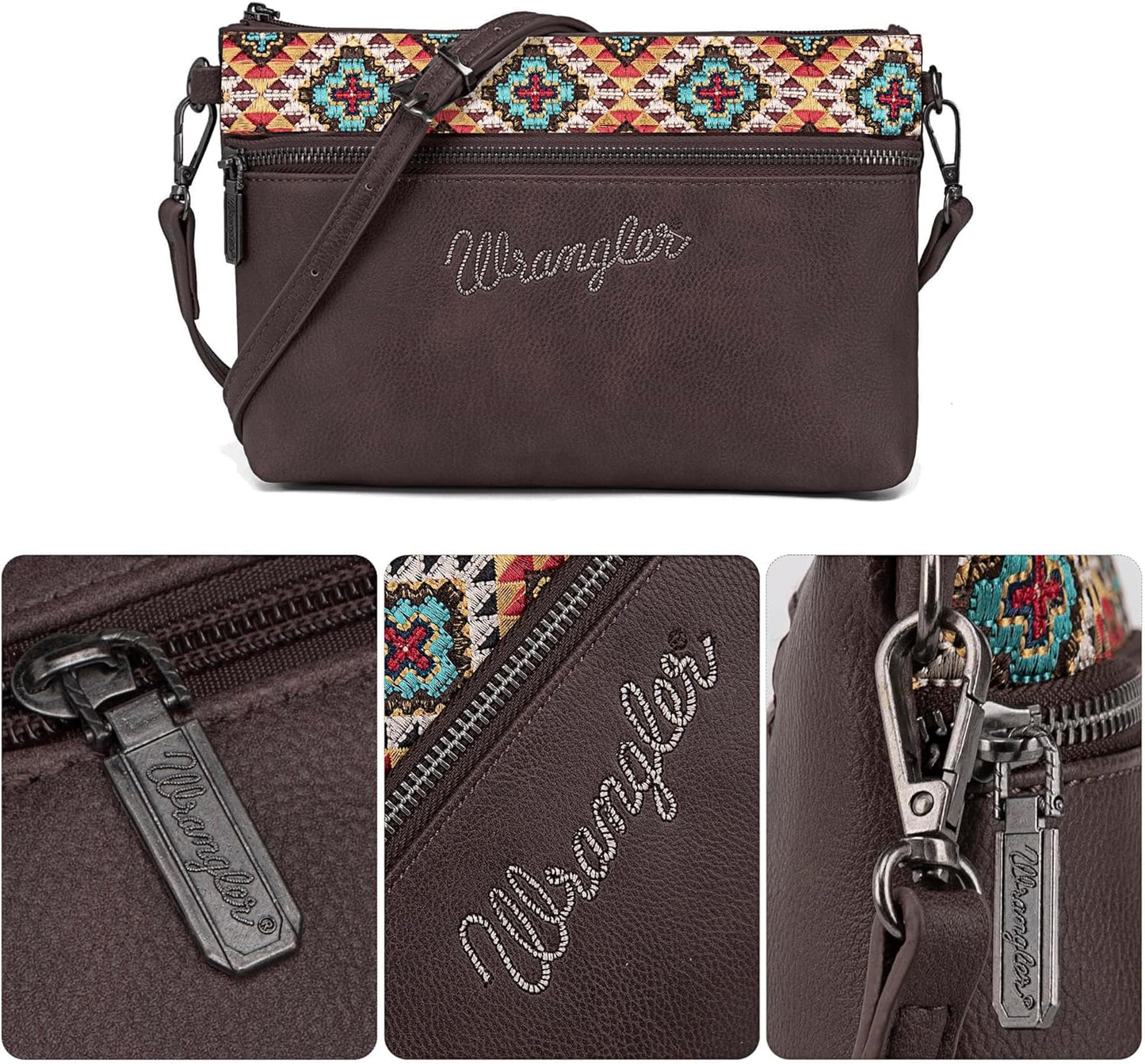 Wrangler Western Crossbody Bags for Women Clutch Wristlet Purse