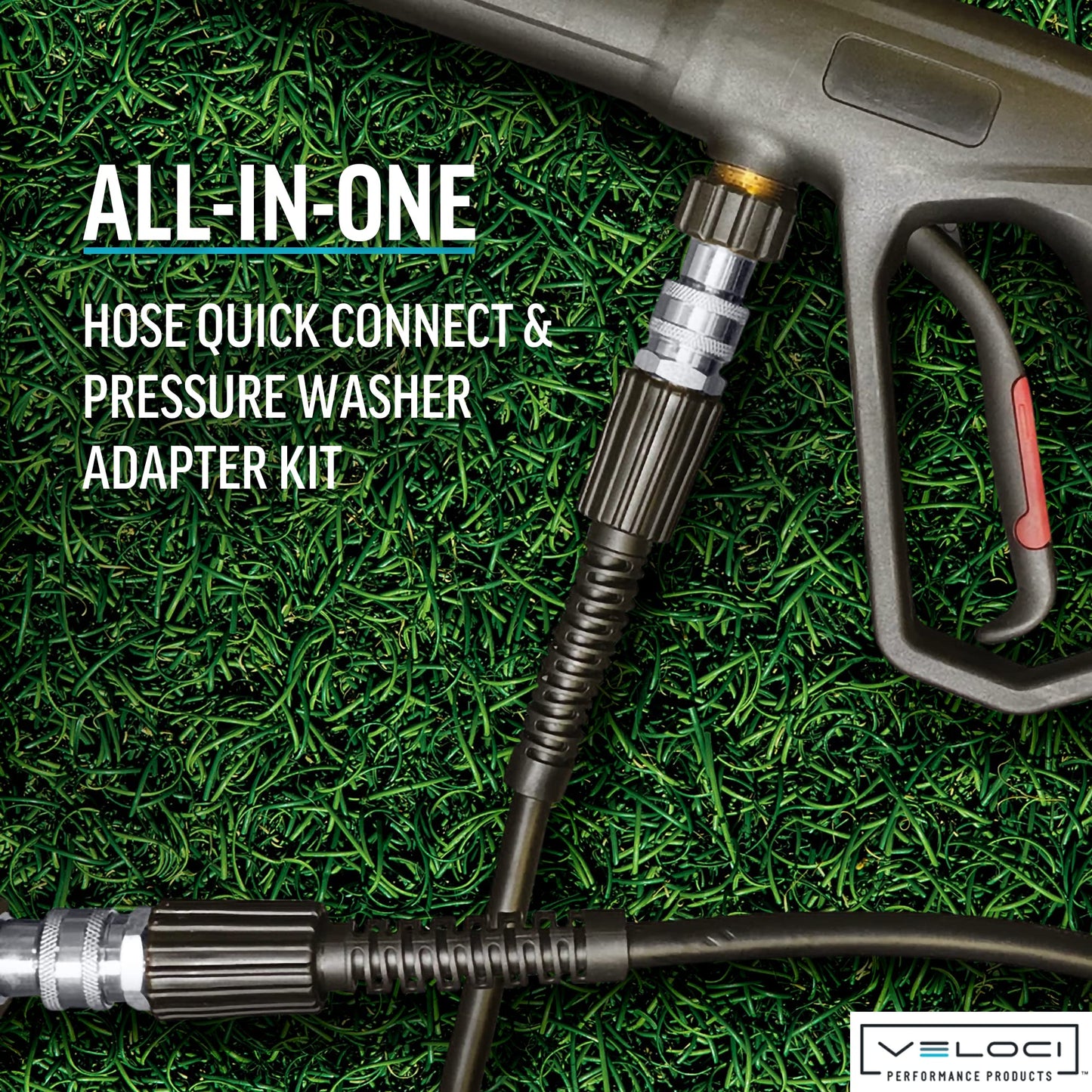 MTM Hydro Hose Adapter 7 Piece Pressure Washer Quick Connect Fittings Kit, Stainless Steel High Pressure Couplings and Connectors Adapters for Foam Cannons, Pressure Washers, and Hoses