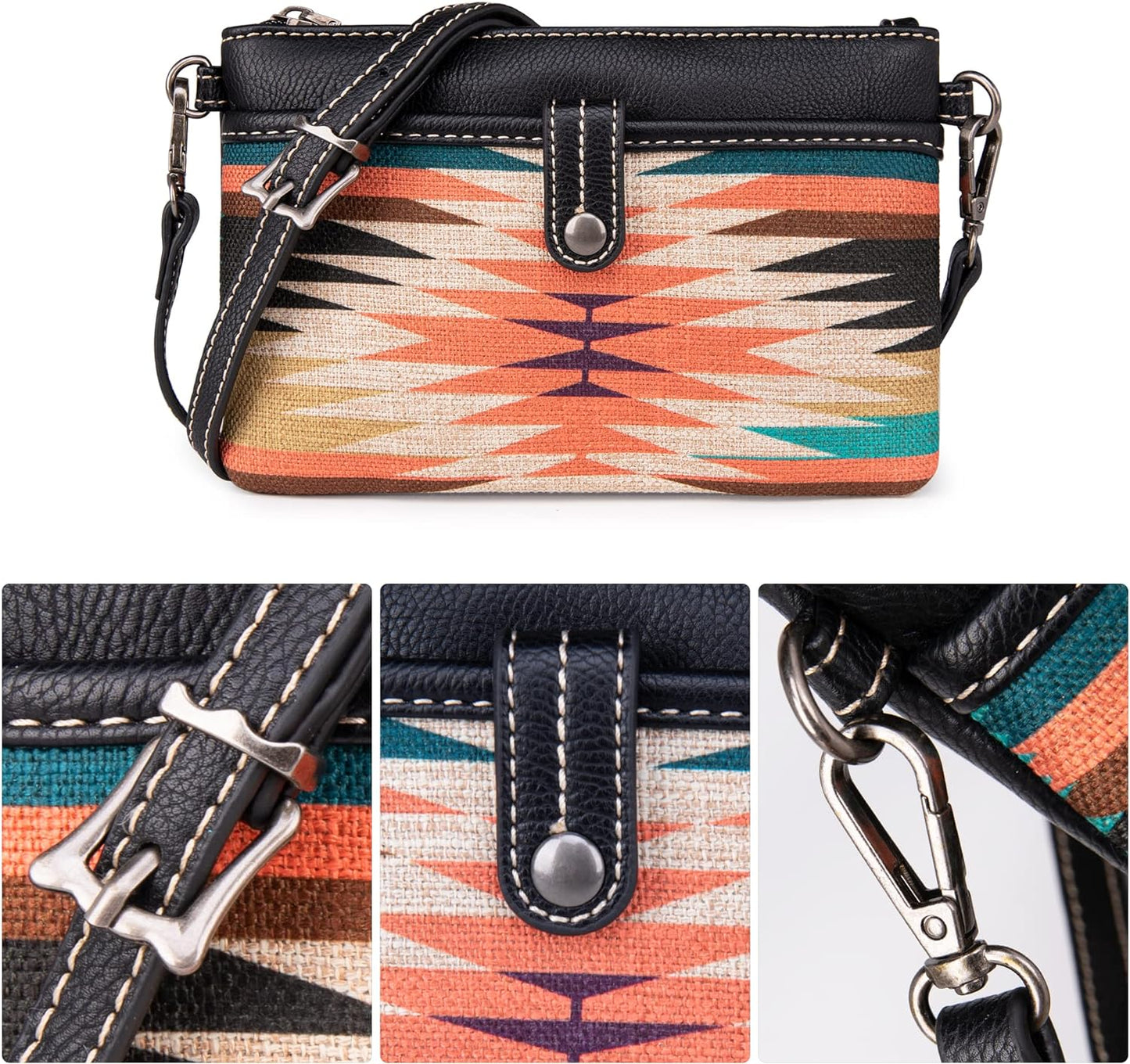 Wrangler Western Crossbody Bags for Women Clutch Wristlet Purse
