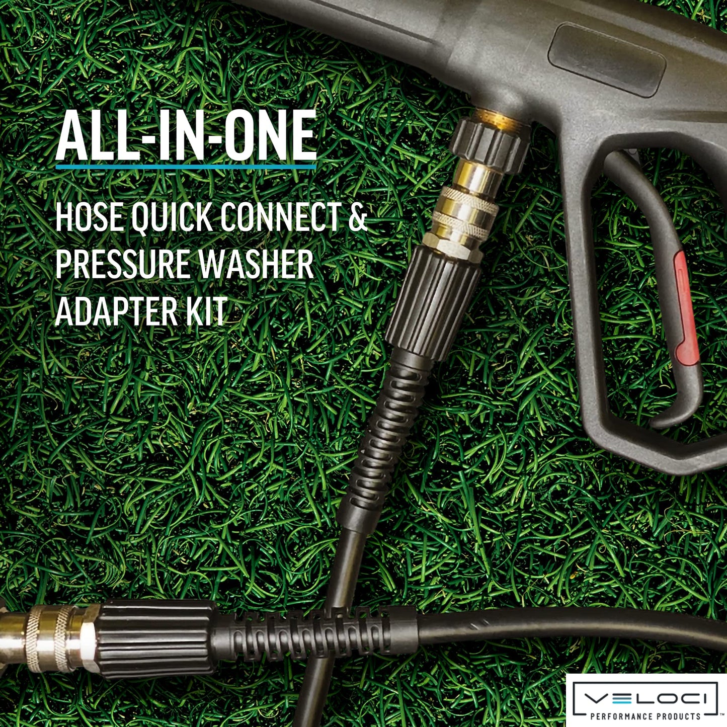 MTM Hydro Hose Adapter 7 Piece Pressure Washer Quick Connect Fittings Kit, Brass High Pressure Couplings and Connectors Adapters for Foam Cannons, Pressure Washers, and Hoses