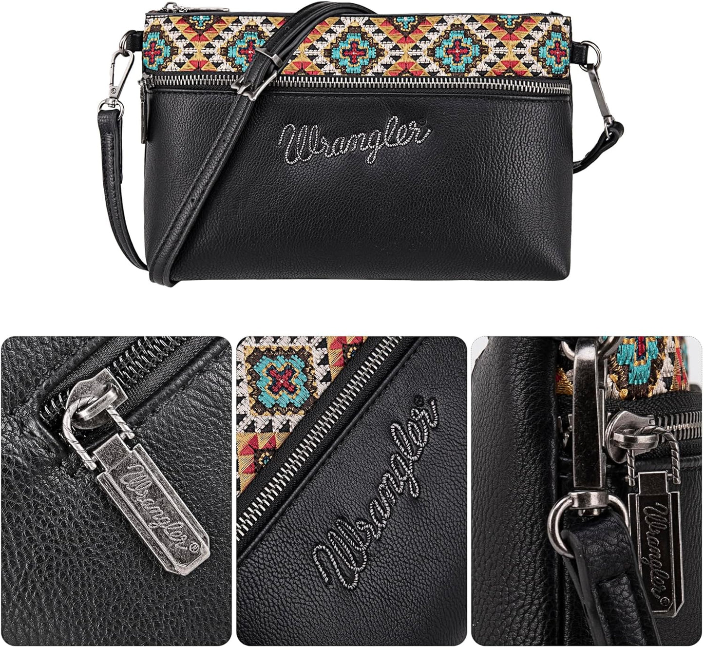 Wrangler Western Crossbody Bags for Women Clutch Wristlet Purse