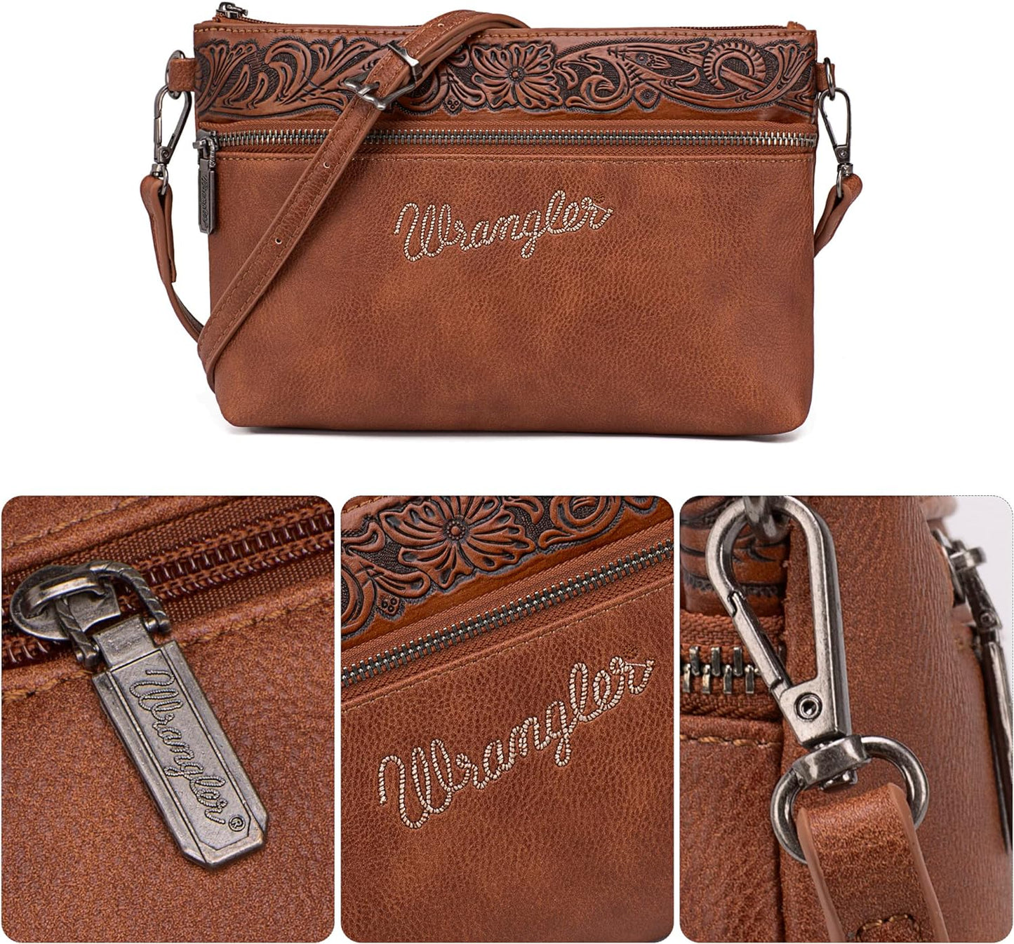 Wrangler Western Crossbody Bags for Women Clutch Wristlet Purse