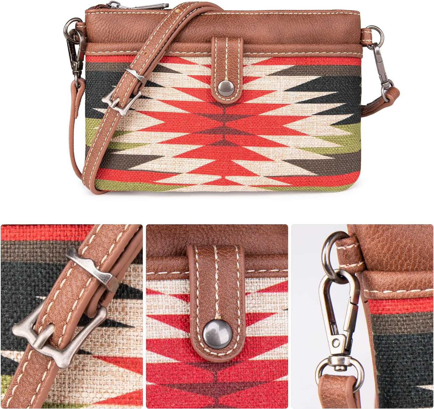 Wrangler Western Crossbody Bags for Women Clutch Wristlet Purse