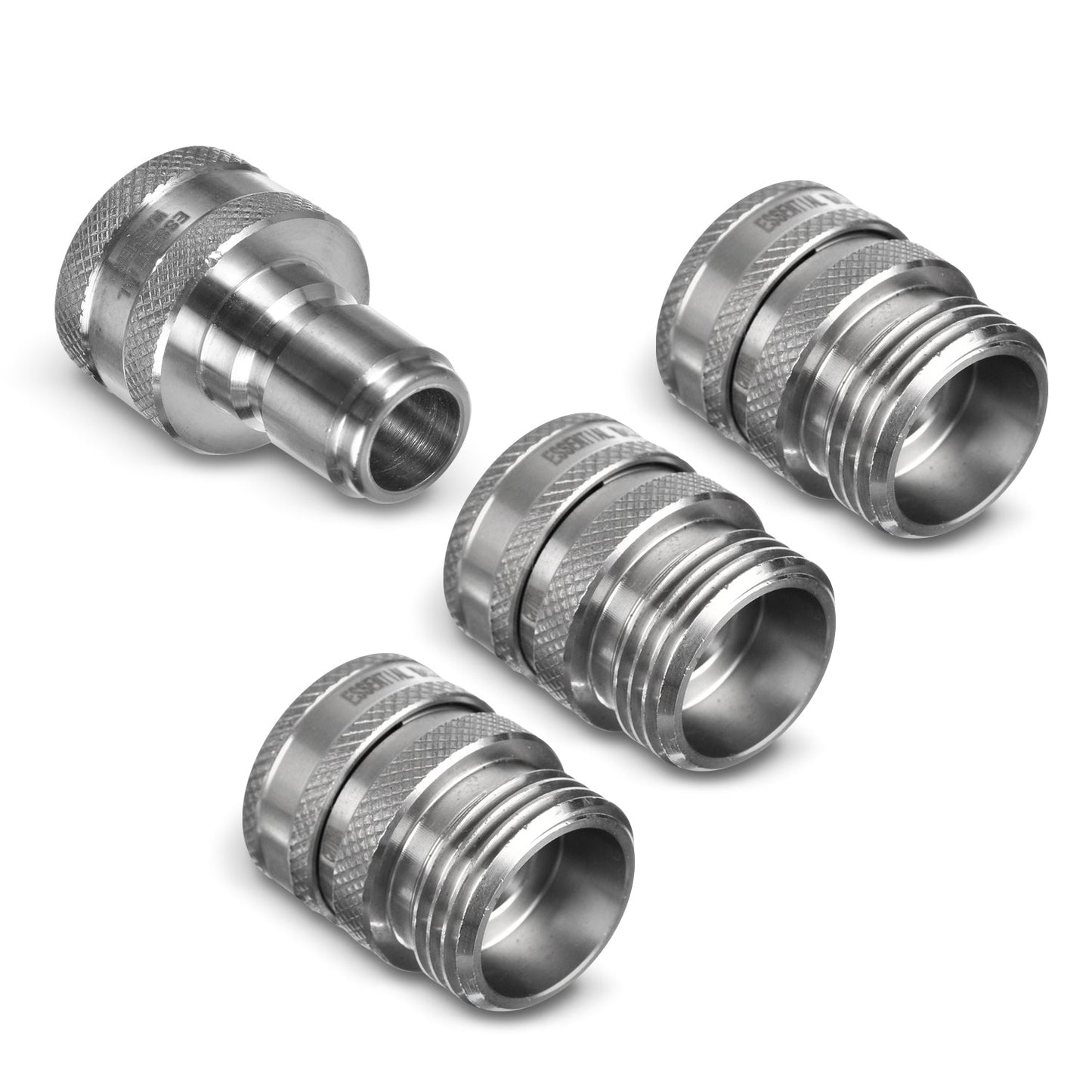 Redesigned 3/4" Garden Hose Quick Connect Set | Solid Stainless Steel Fittings