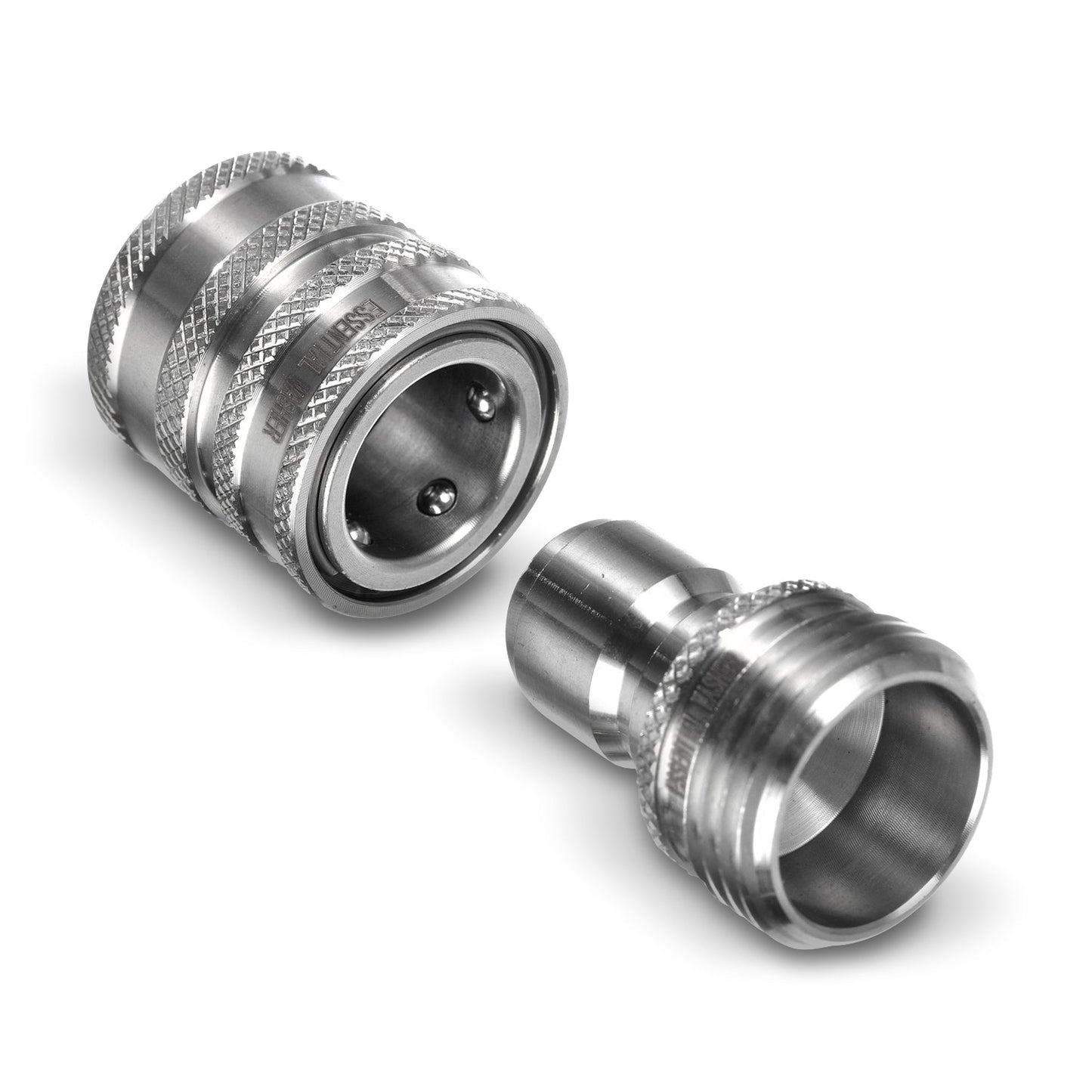 Garden Hose Quick Connect Set | Premium Solid Stainless Steel 3/4" Hose Fittings