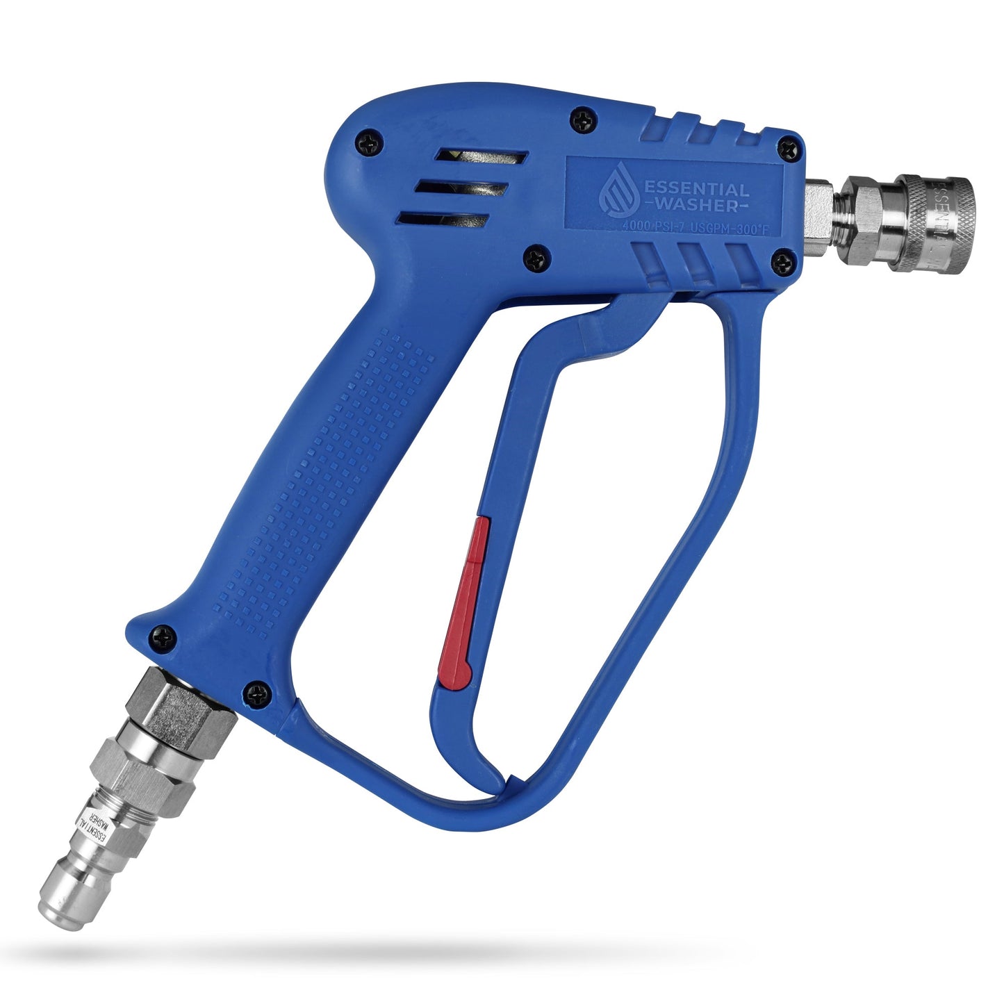 Premium 4000 PSI Pressure Washer Gun With Stainless Steel Swivel | 3/8" Male Plug and 1/4” Quick Connector Coupler
