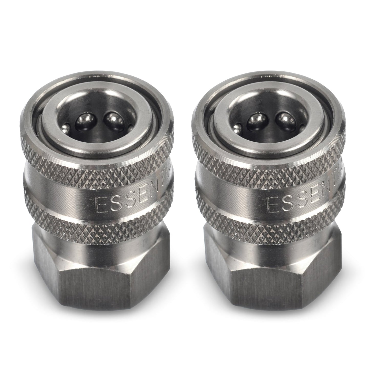 Stainless Steel Pressure Washer Quick Connect Fittings | Set of 2 | Female