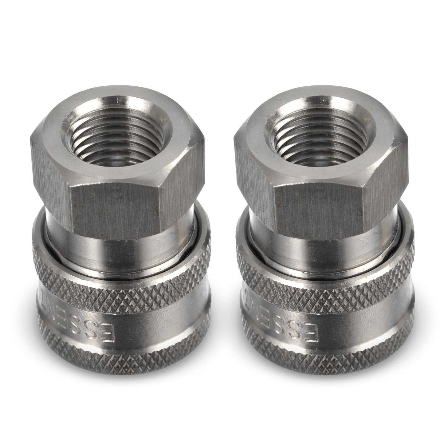Stainless Steel Pressure Washer Quick Connect Fittings | Set of 2 | Female
