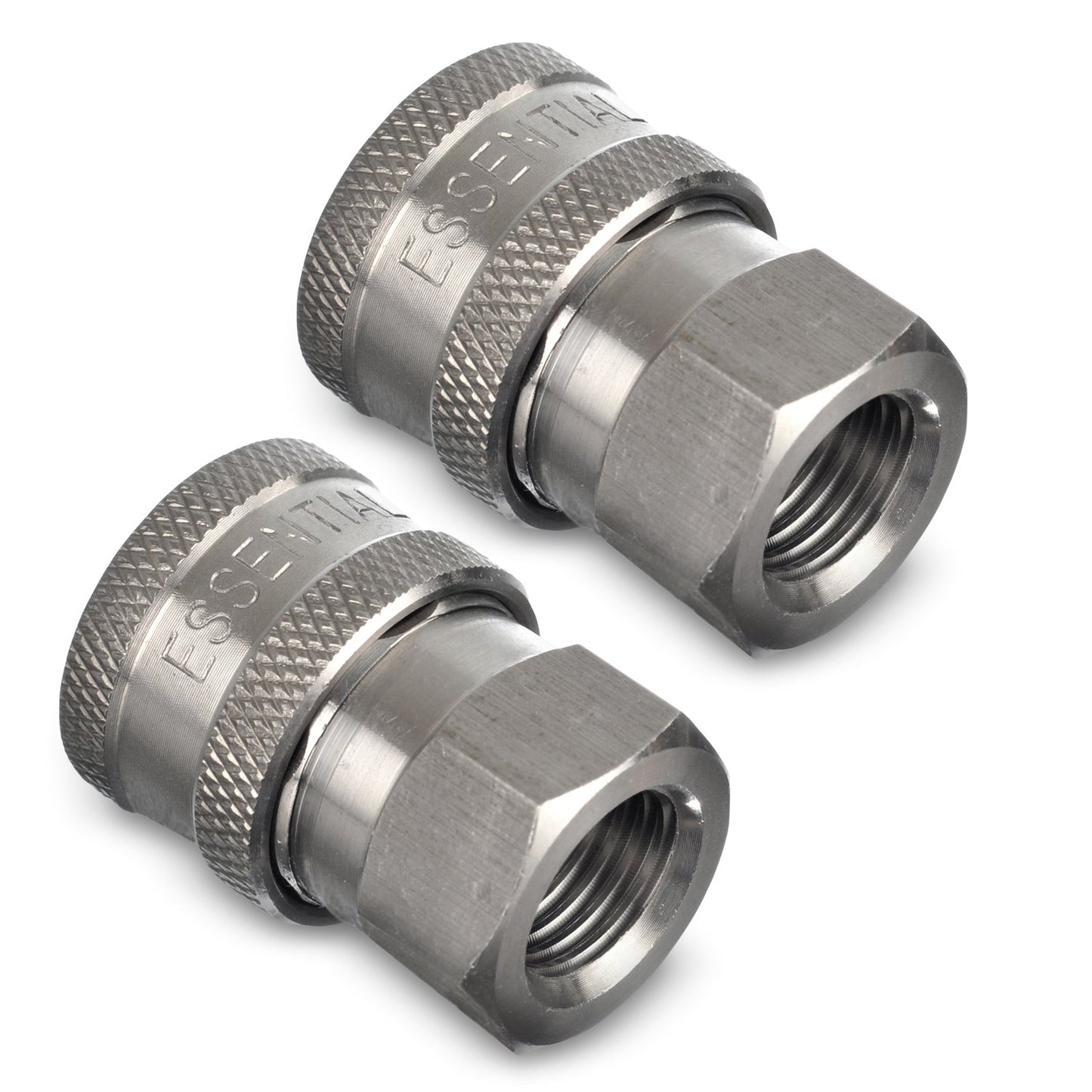Stainless Steel Pressure Washer Quick Connect Fittings | Set of 2 | Female