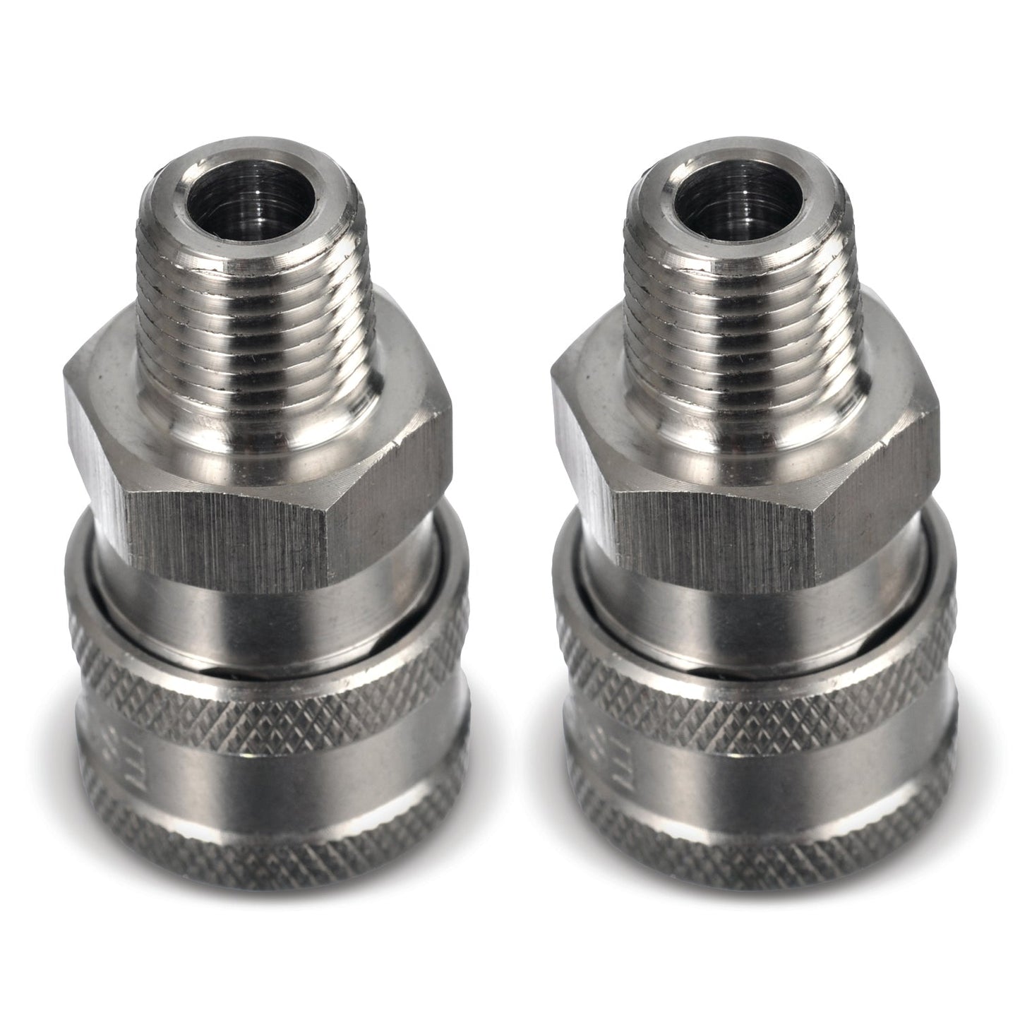 Stainless Steel Pressure Washer Quick Connect Fittings Set Of 2 | Male