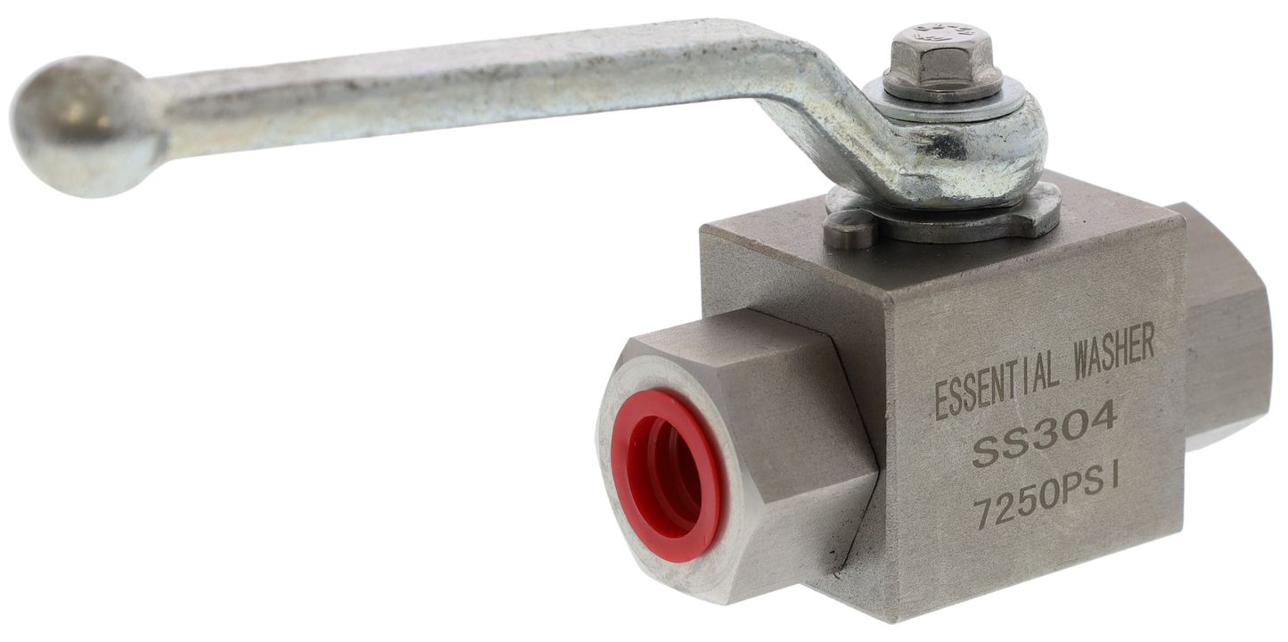 Stainless Steel High Pressure Ball Valve 7250 PSI | 2 Port 3/8" NPT Female With Coupler And Plug