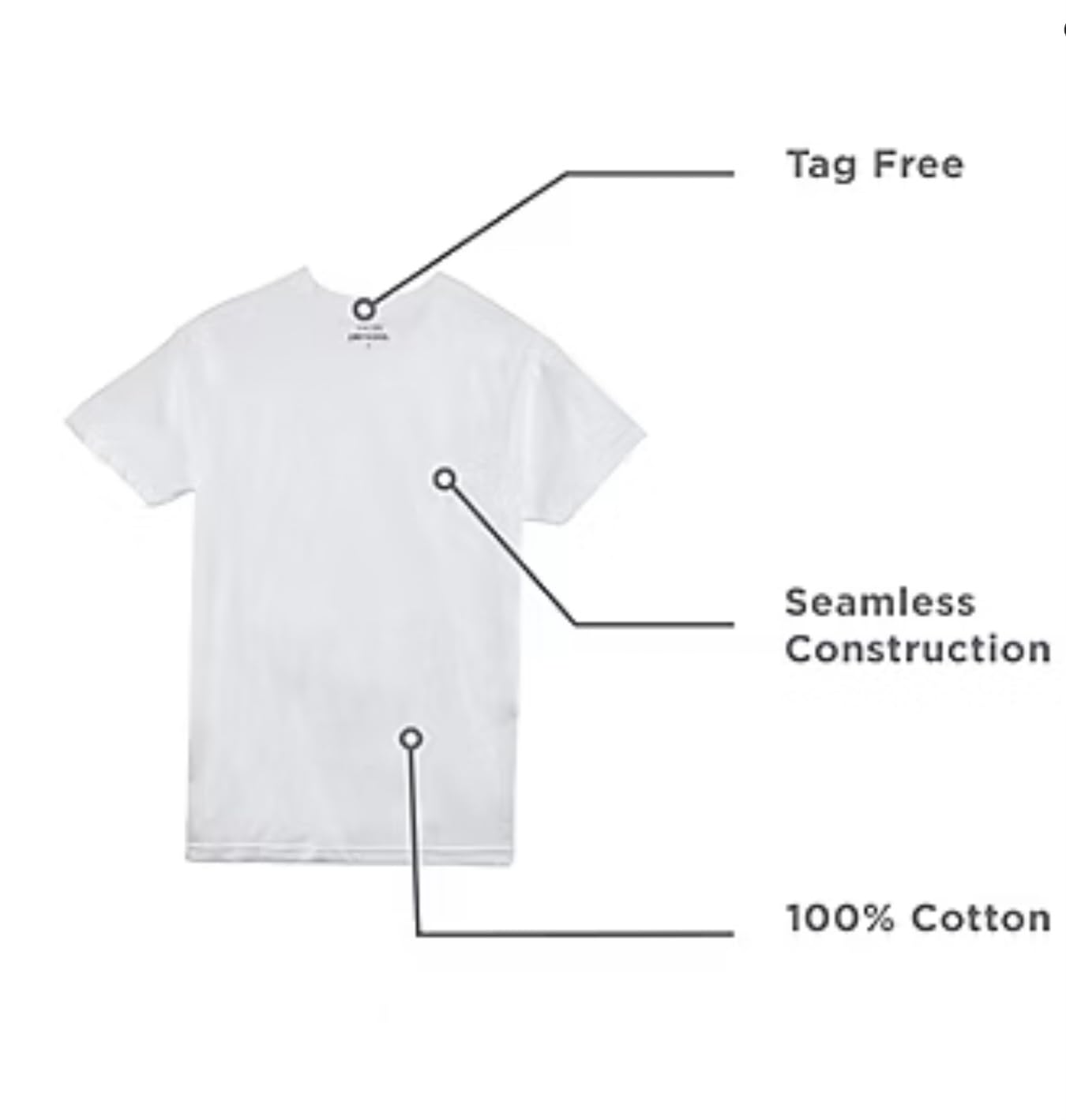 Stafford 4-Pack Men's Ultra Soft 100% Cotton Crew-Neck T-Shirt White