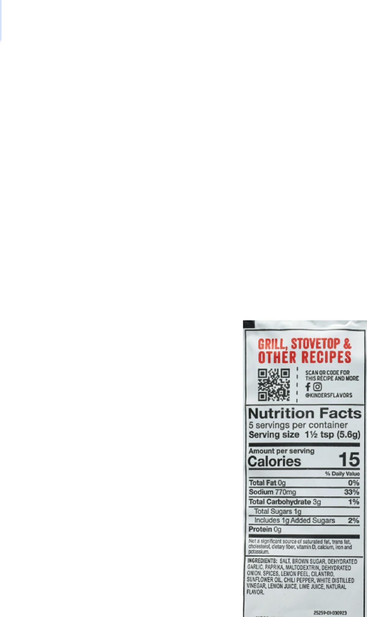 Kinder's Seasoning Mixes 1oz - 2 packets (Bone Broth Gravy Classic Beef)