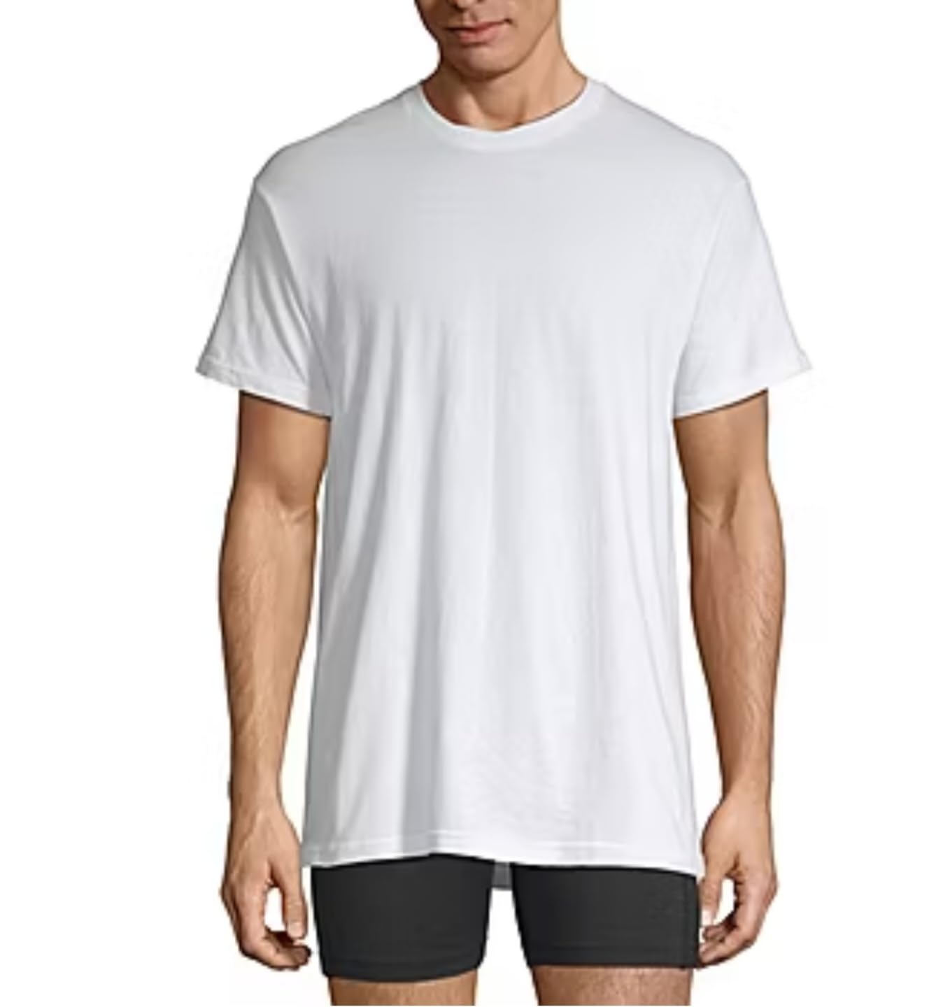 Stafford 4-Pack Men's Ultra Soft 100% Cotton Crew-Neck T-Shirt White