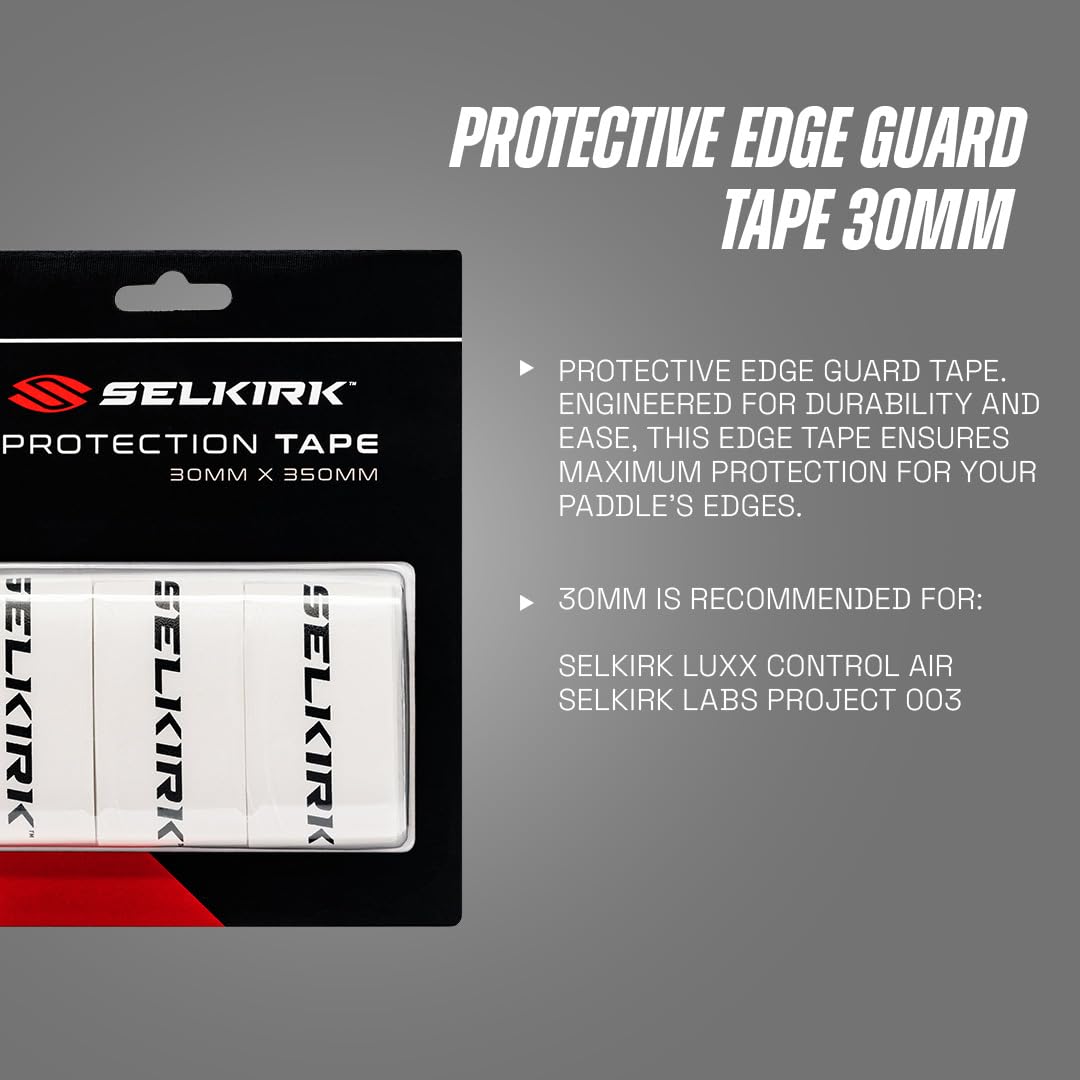 Selkirk Sport Pickleball Edge Guard Tape 15mm and 30mm | Heavy-Duty Paddle Protection | Lightweight & Sleek Impact Tape | Easy Application & Clean Removal