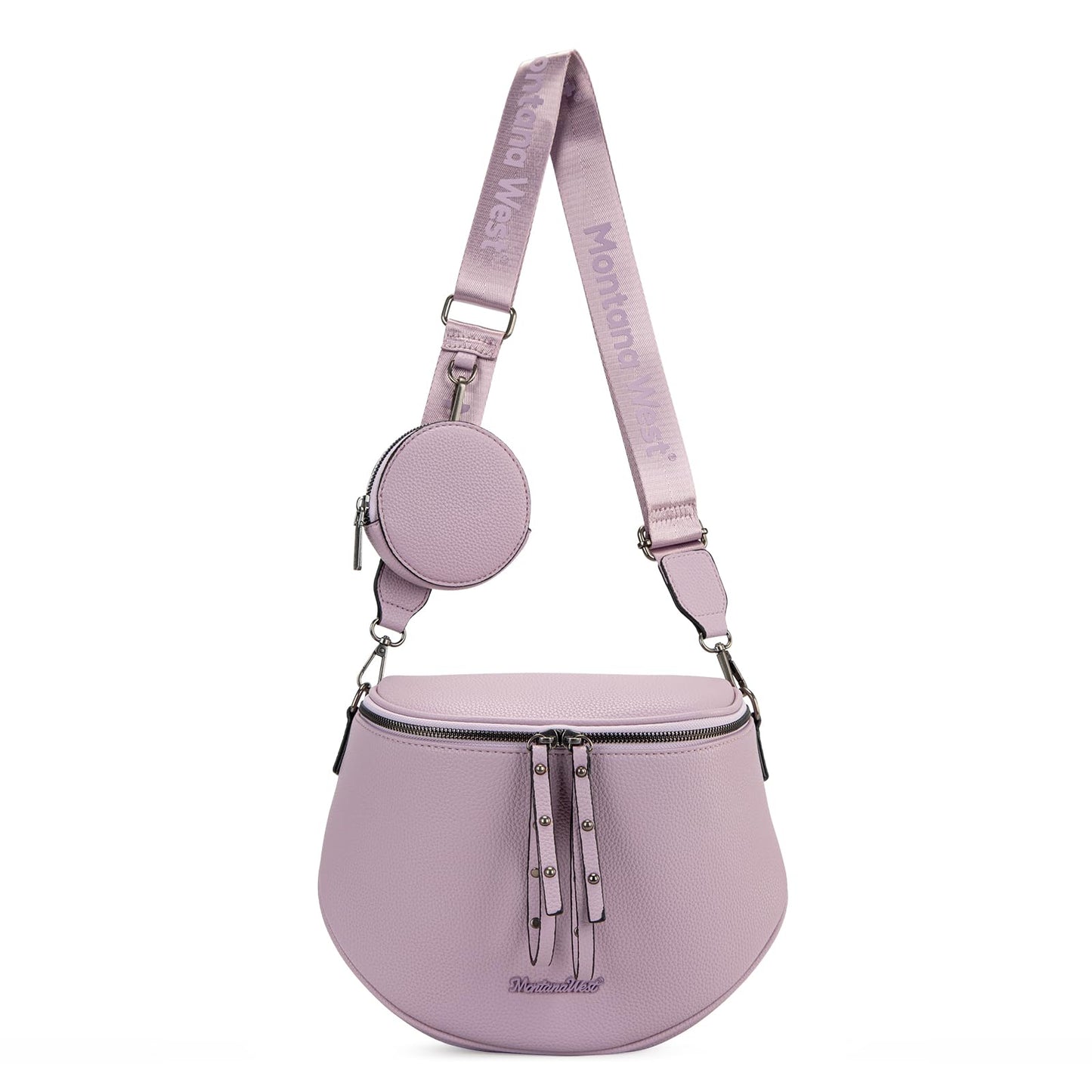 Montana West Crossbody Bag for Women, Large Bum Bag Purse Soft Vegan Leather Travel Fanny Pack with Coin Purse