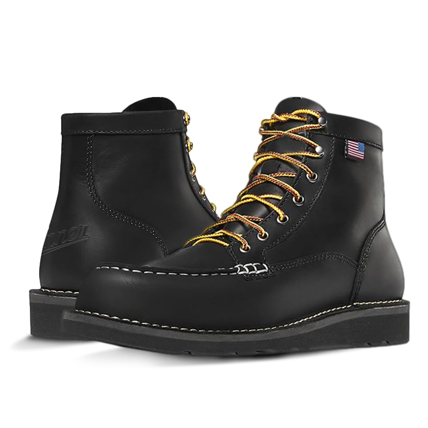 Danner 6” Bull Run Moc Toe Work Boots for Men - Oiled Full-Grain Leather Upper with Non Slip Wedge Outsole and 3-Density Cushion Footbed, EH Resistant