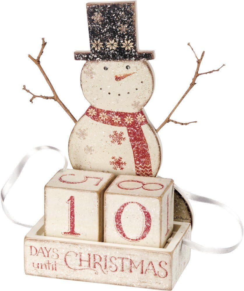 Primitives by Kathy Nordic Countdown Block, Snowman