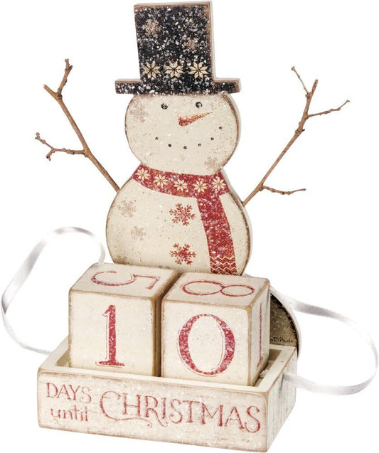 Primitives by Kathy Nordic Countdown Block, Snowman