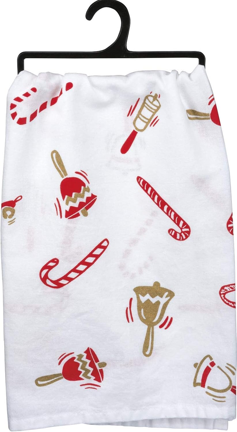 Primitives by Kathy 30802 LOL Made You Smile Dish Towel, 28 x 28-Inches, Nobody Likes a Half-Assed Jingler