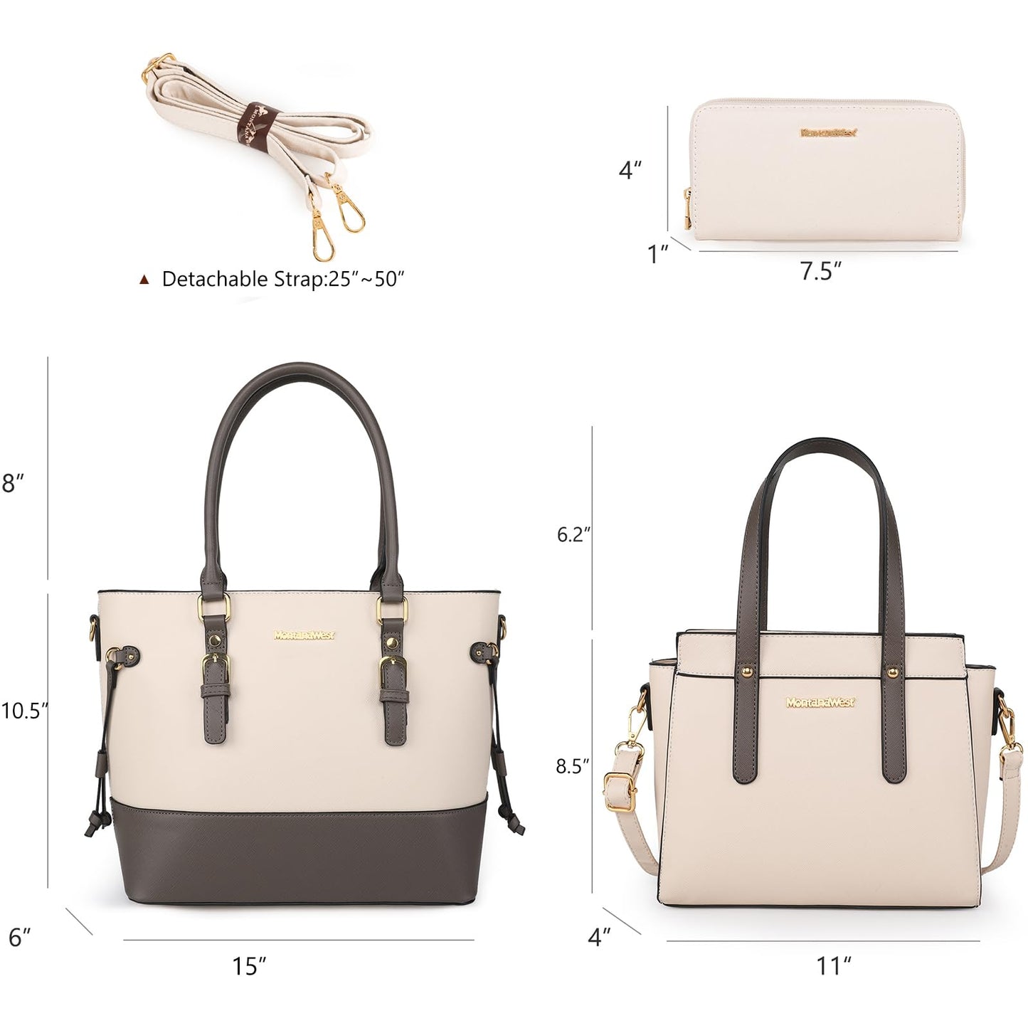 Montana West 3PCS Purses for Women Tote Bag and Wallet Set Shoulder Satchel Handbags