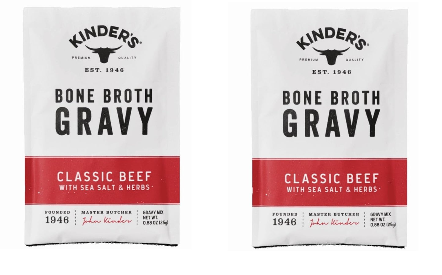 Kinder's Seasoning Mixes 1oz - 2 packets (Bone Broth Gravy Classic Beef)