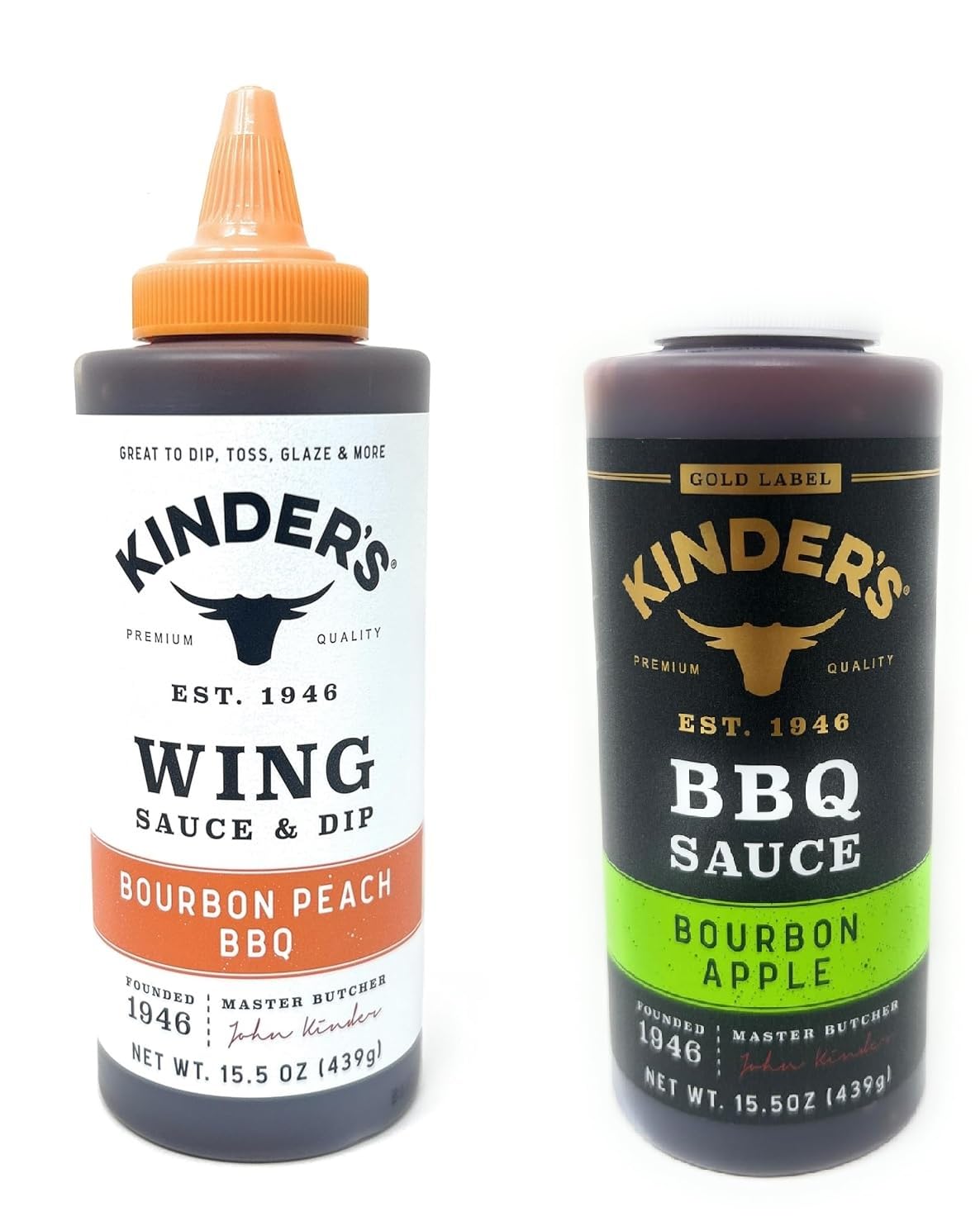 Kinder's Marinades, BBQ, Dipping & Wing Sauces - 2 bottles (Sweet & Sour Wing 16.9oz)