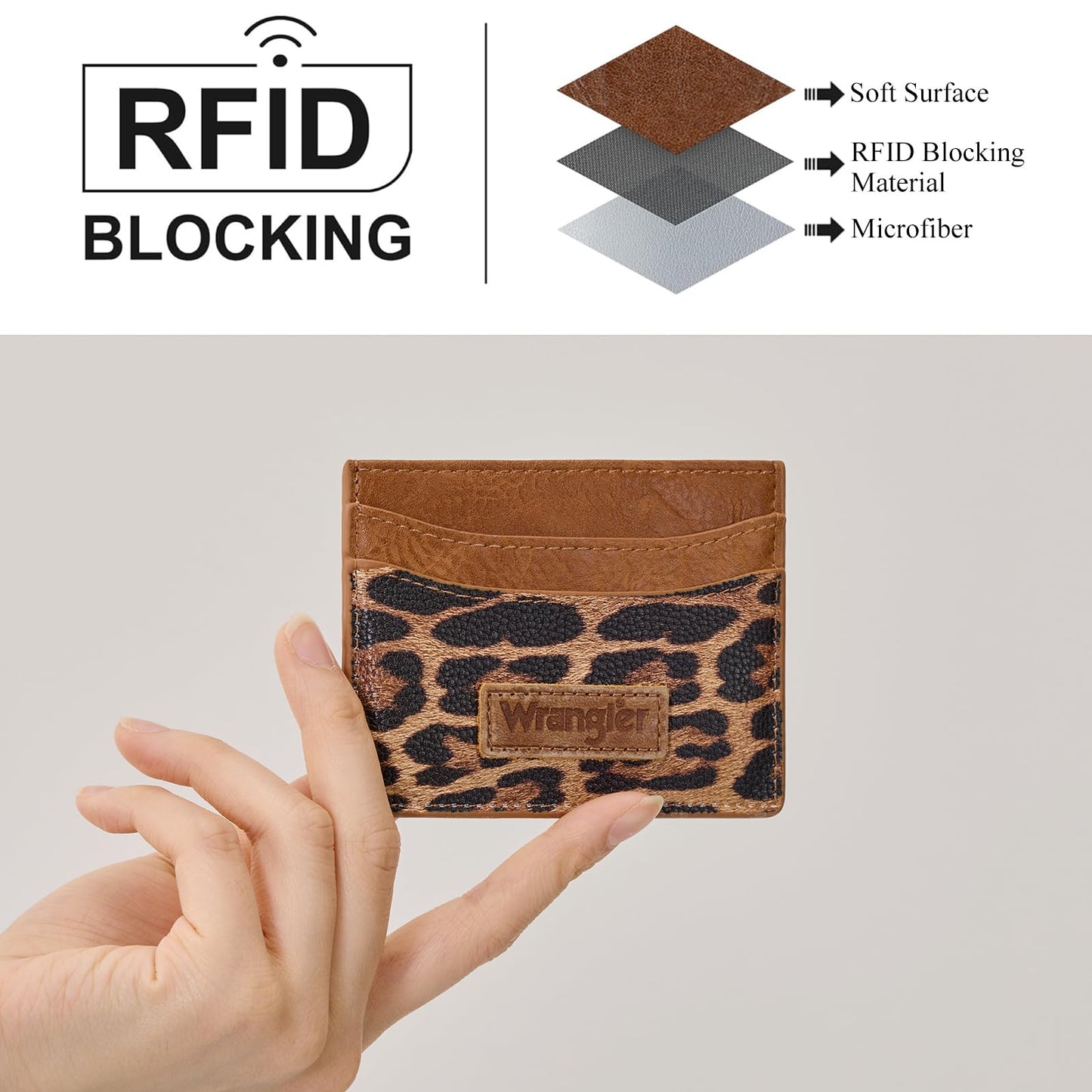 Montana West X Wrangler Credit Card Holder for Women Wallet Card Case Small Ladies Female Pocket Wallet