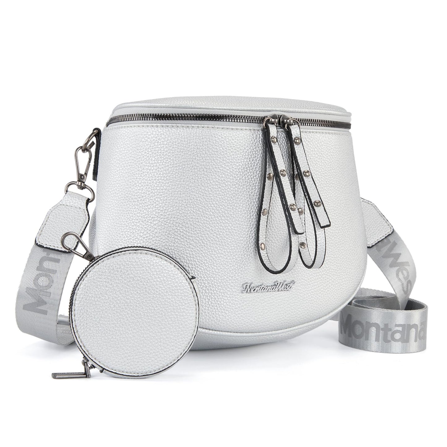 Montana West Crossbody Bag for Women, Large Bum Bag Purse Soft Vegan Leather Travel Fanny Pack with Coin Purse