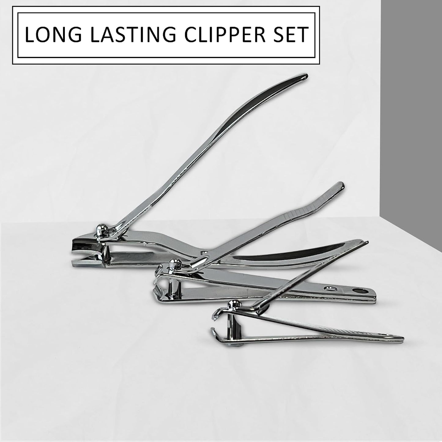 3 Piece Fingernail Clipper Set | Precision Crafted Nail Cutter Tool Set Includes Nail Clipper, Toenail Clipper, Slant Tip Nail Trimmer