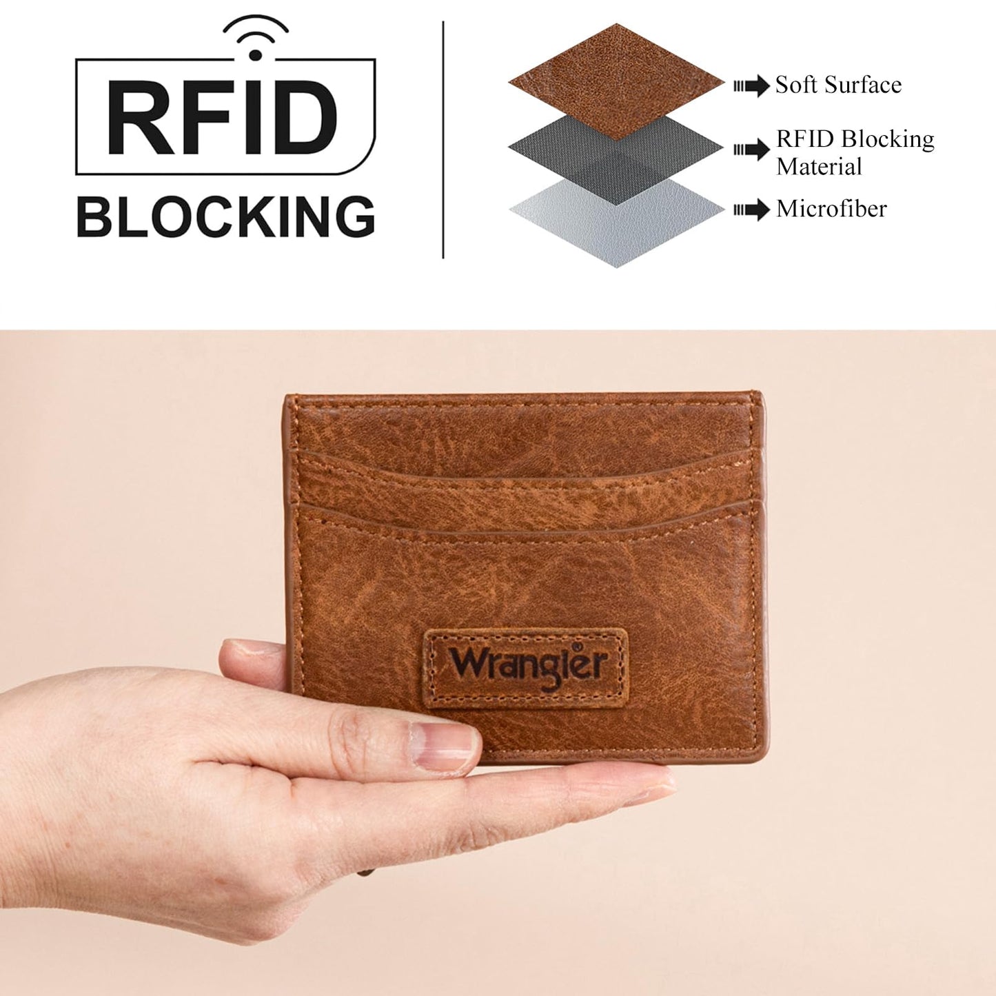 Montana West X Wrangler Credit Card Holder for Women Wallet Card Case Small Ladies Female Pocket Wallet
