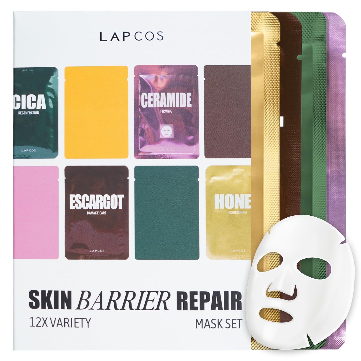 LAPCOS K Beauty Seaweed Sheet Mask - Purifying & Hydrating Face Masks with Hyaluronic Acid & Squalane for Dull, Dry Skin & Uneven Texture - Highly Breathable Lyocell Sheet Korean Skin Care (Pack of 5)