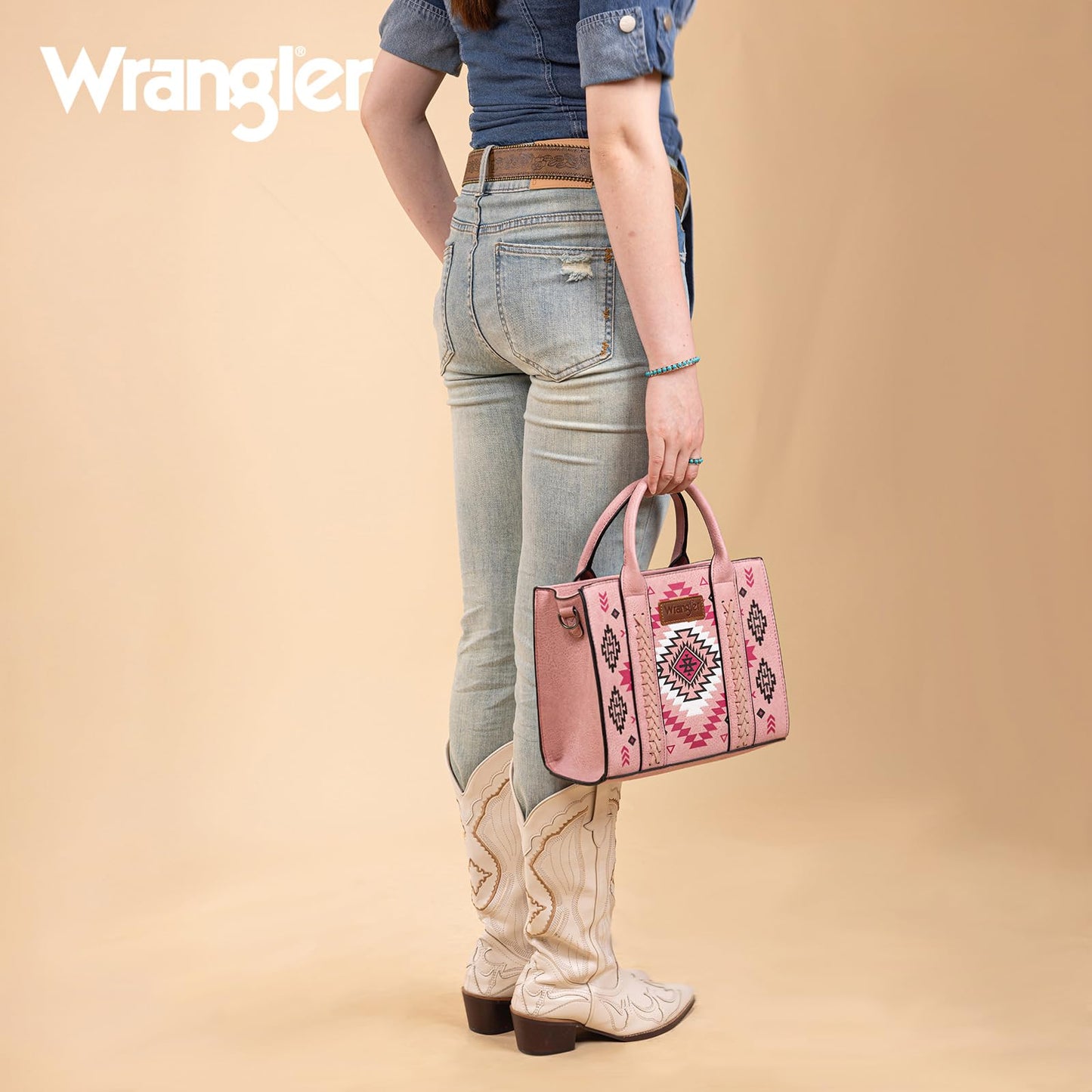 Wrangler Tote Bag for Women Western Purse and Aztec Satchel Handbag