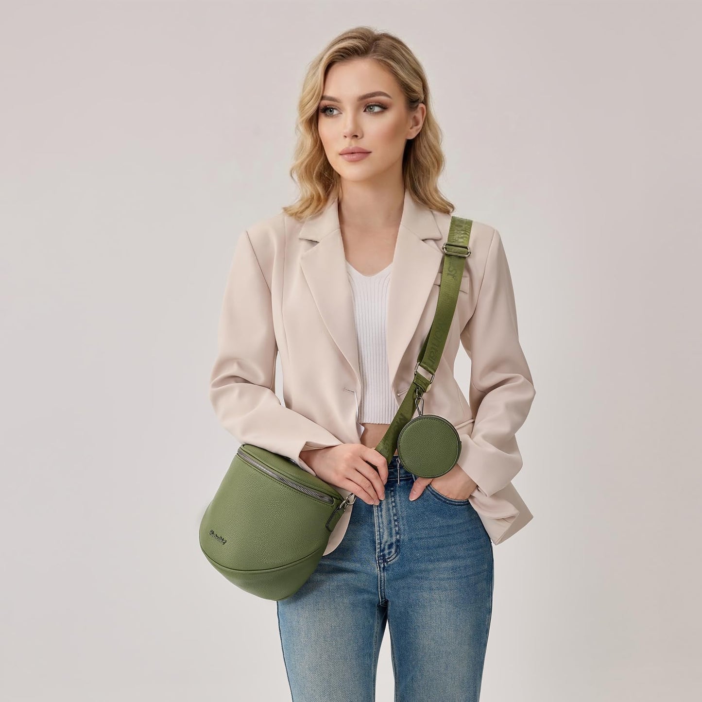 Montana West Crossbody Bag for Women, Large Bum Bag Purse Soft Vegan Leather Travel Fanny Pack with Coin Purse