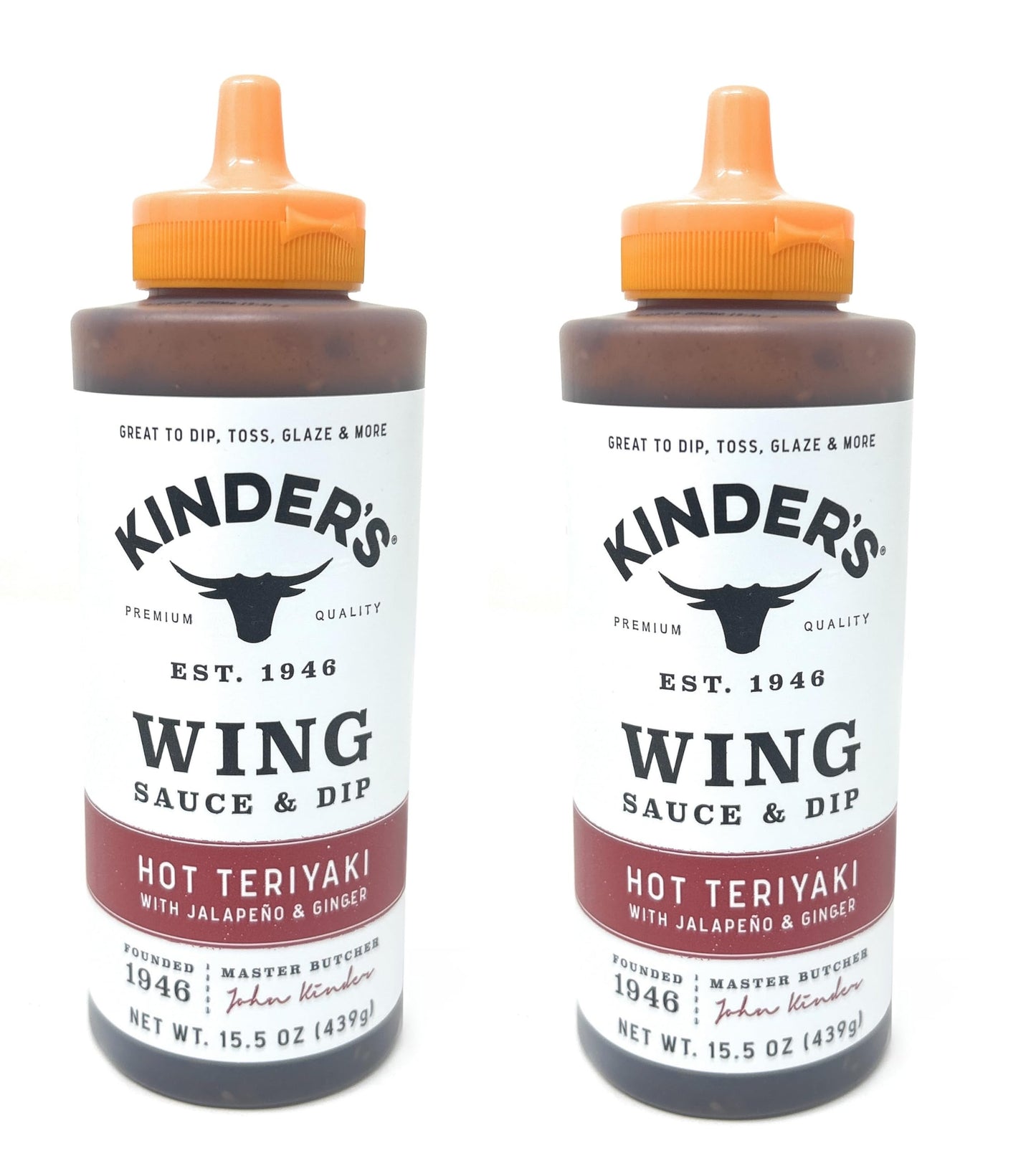 Kinder's Marinades, BBQ, Dipping & Wing Sauces - 2 bottles (Sweet & Sour Wing 16.9oz)