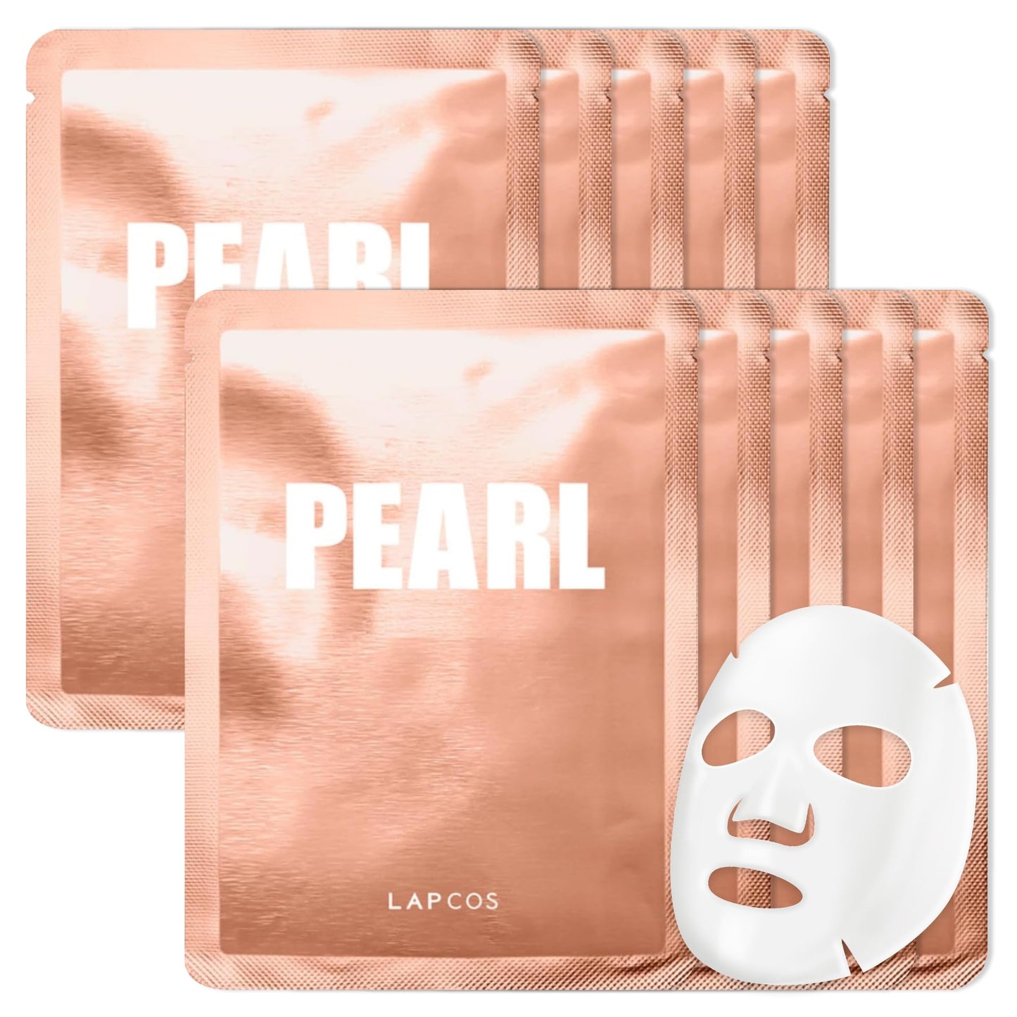 LAPCOS K Beauty Seaweed Sheet Mask - Purifying & Hydrating Face Masks with Hyaluronic Acid & Squalane for Dull, Dry Skin & Uneven Texture - Highly Breathable Lyocell Sheet Korean Skin Care (Pack of 5)