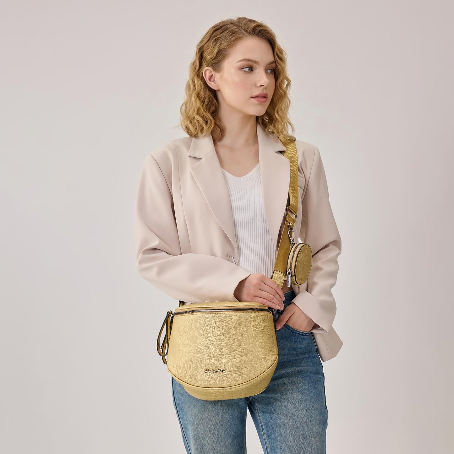 Montana West Crossbody Bag for Women, Large Bum Bag Purse Soft Vegan Leather Travel Fanny Pack with Coin Purse