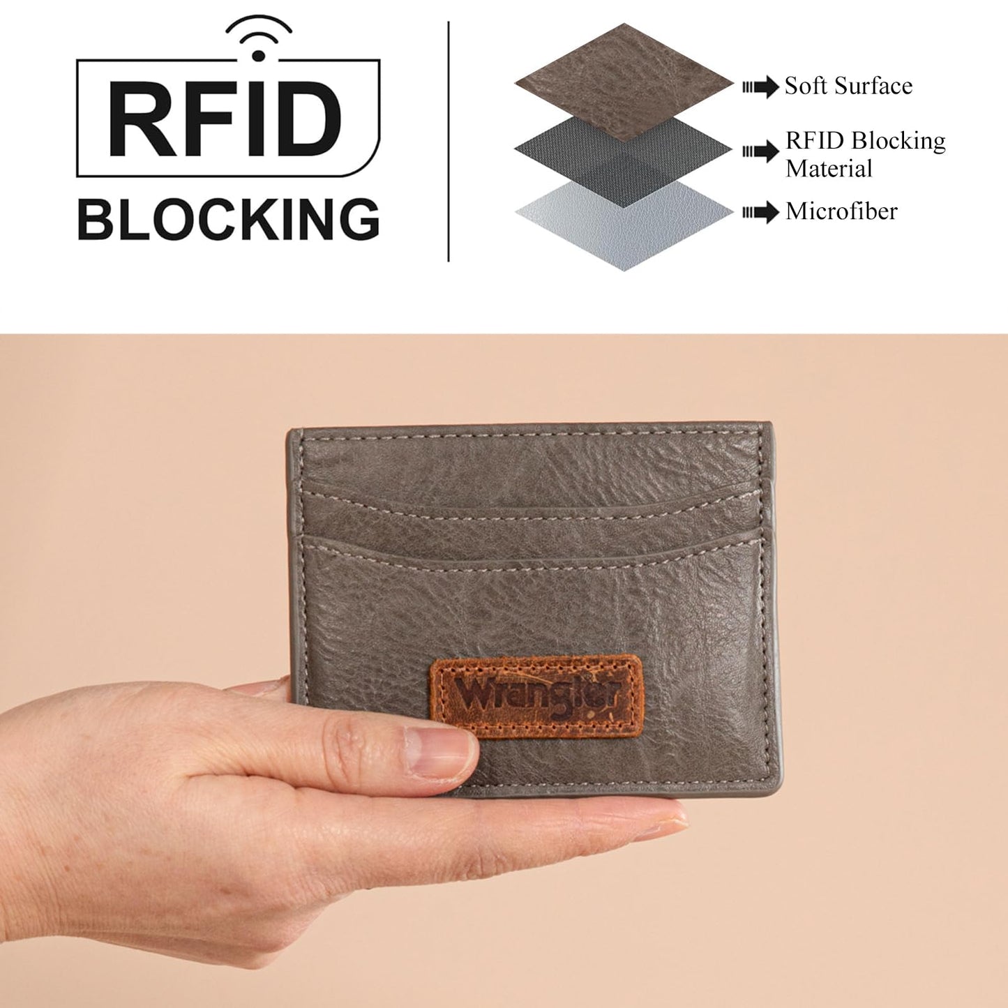 Montana West X Wrangler Credit Card Holder for Women Wallet Card Case Small Ladies Female Pocket Wallet