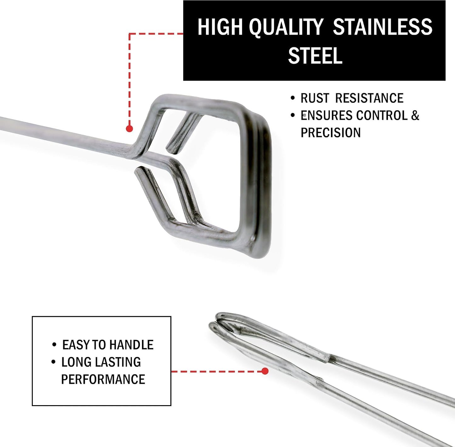 Long Tongs For Grilling | Stainless Steel Scissor Tongs 16" With Comfortable Handle And Rust Resistant