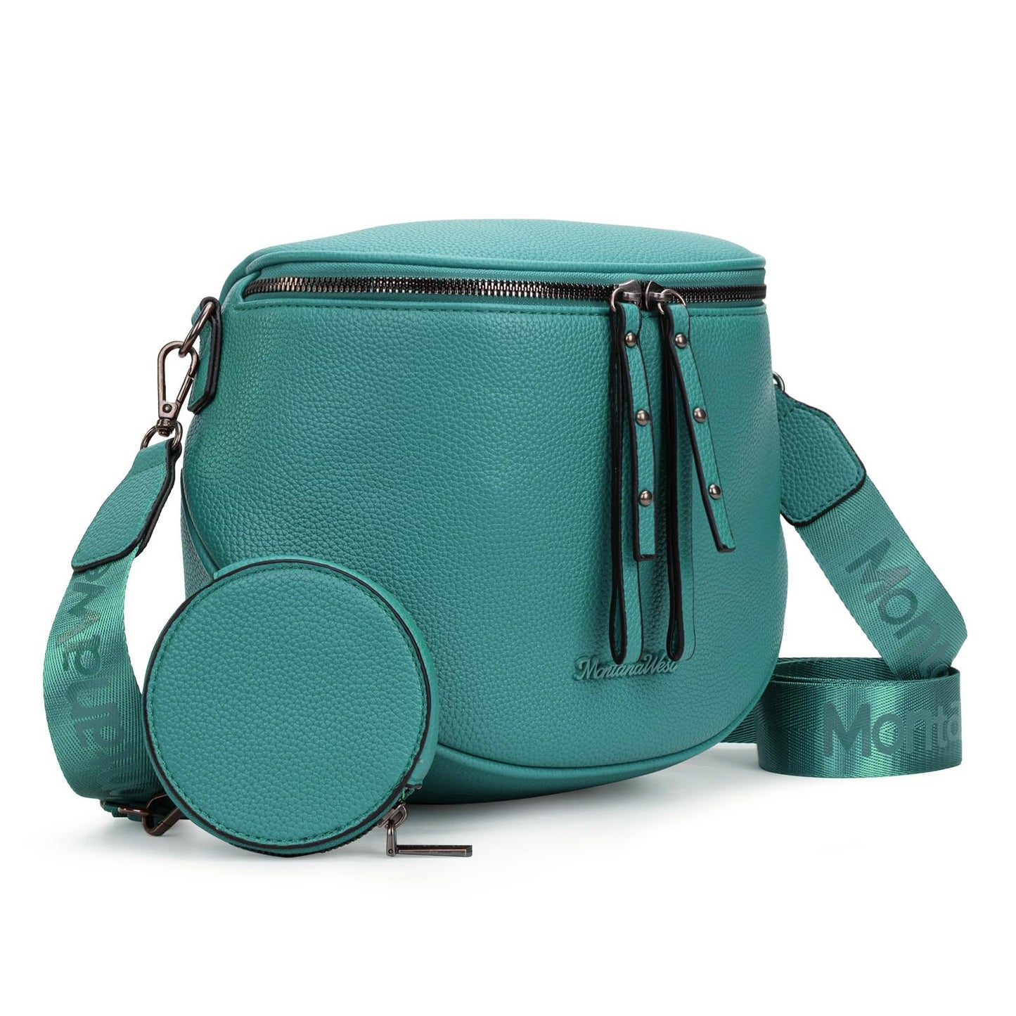 Montana West Crossbody Bag for Women, Large Bum Bag Purse Soft Vegan Leather Travel Fanny Pack with Coin Purse